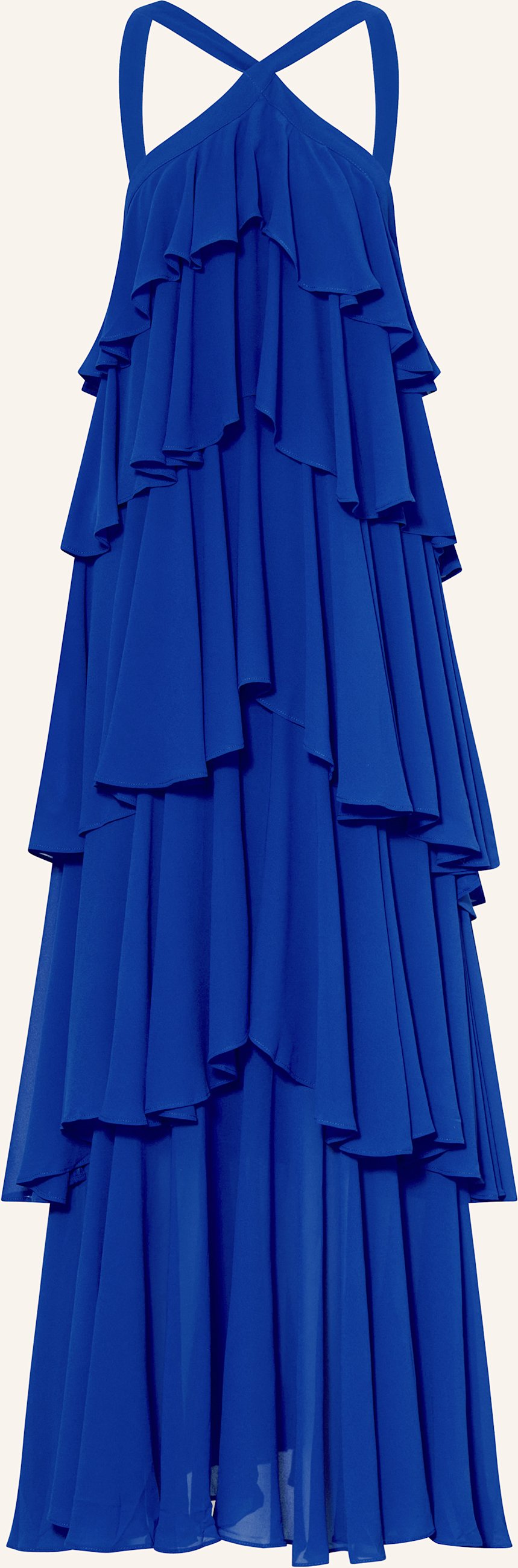 Y.A.S. Abendkleid Mit Volants blau
