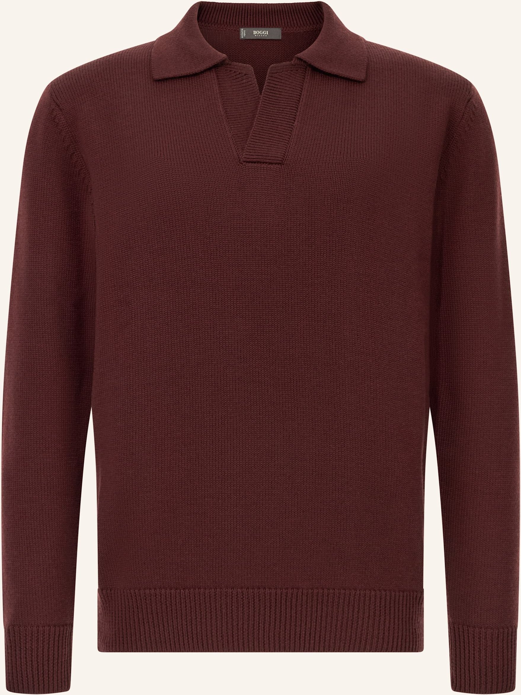 Boggi Milano Strick-Poloshirt rot