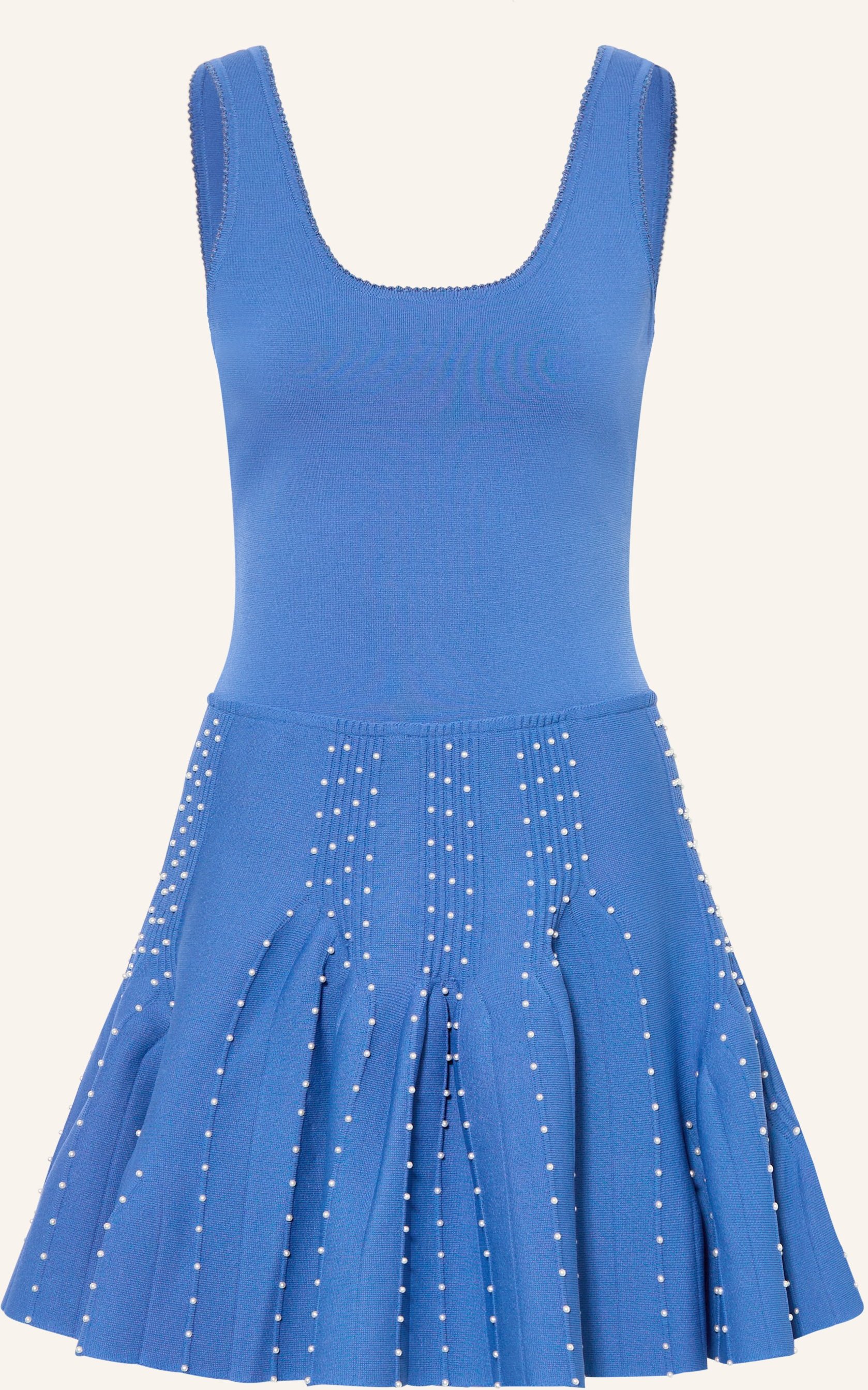 Sandro Kleid Nina Mit Schmuckperlen blau