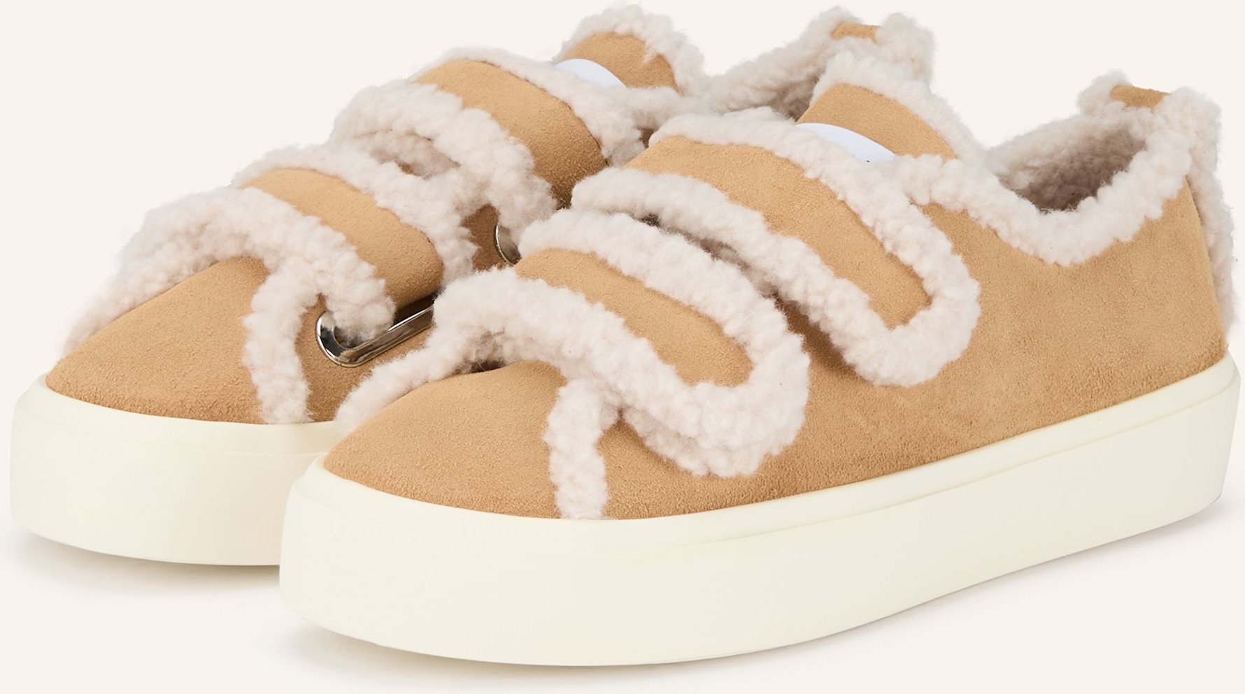 Thumbnail - Inuikii Sneaker Velcro Low beige