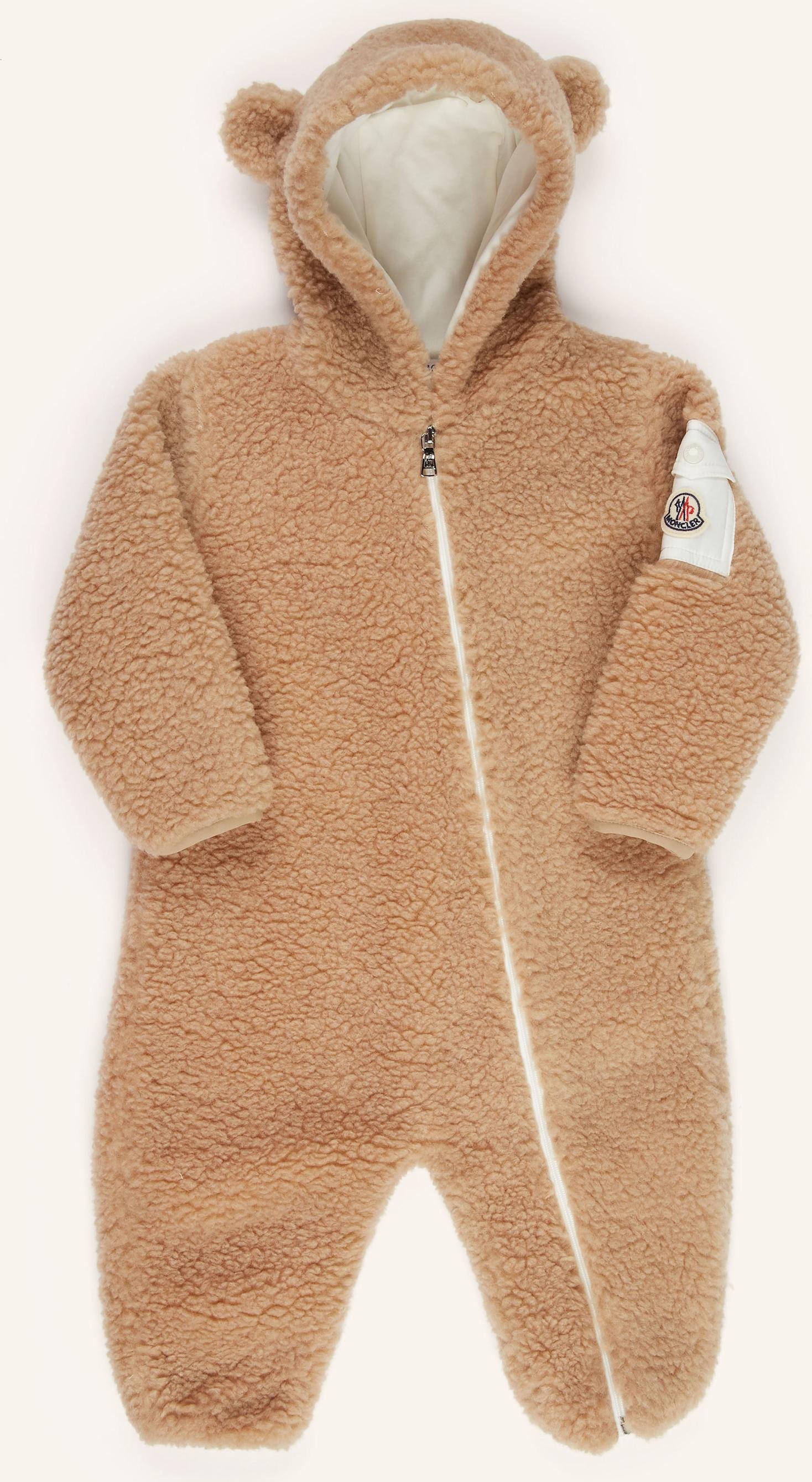Moncler Enfant Teddyfell-Overall beige
