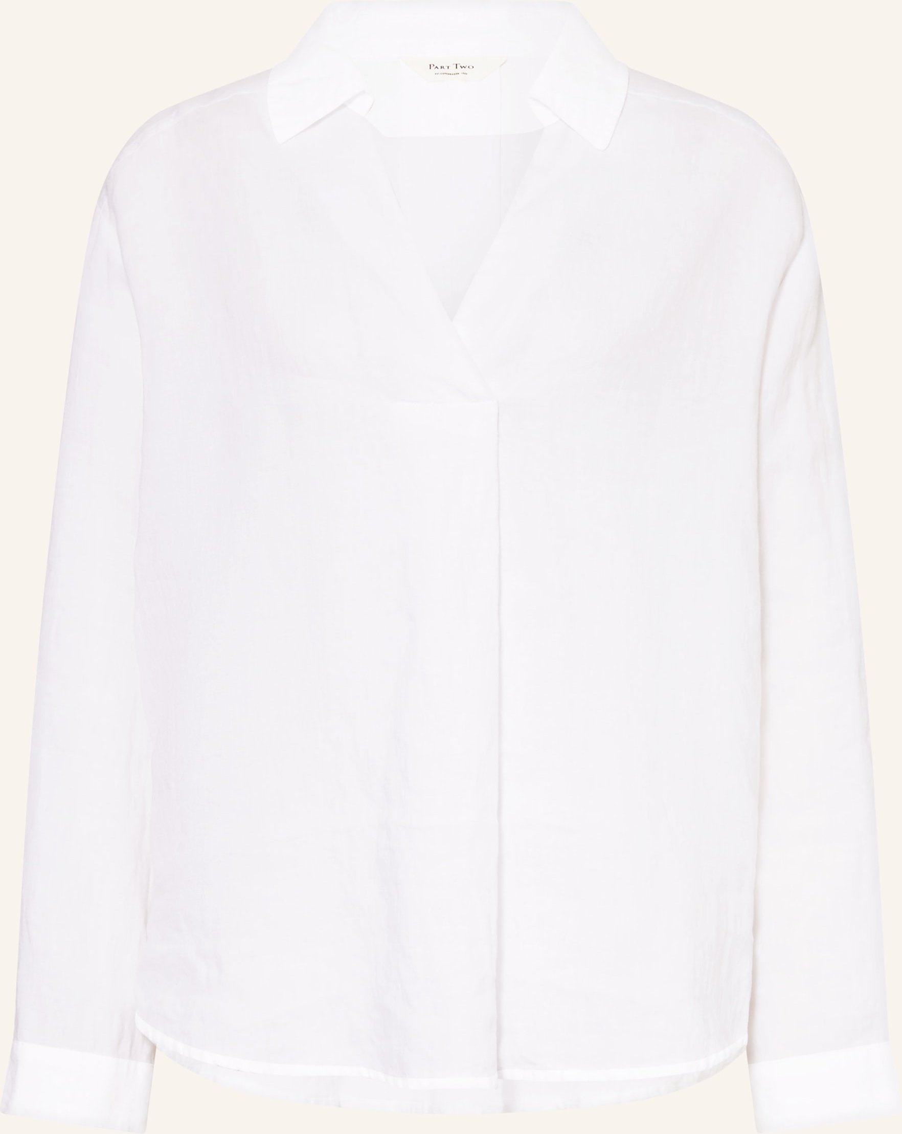Part Two Blusenshirt Ayopw Aus Leinen weiss