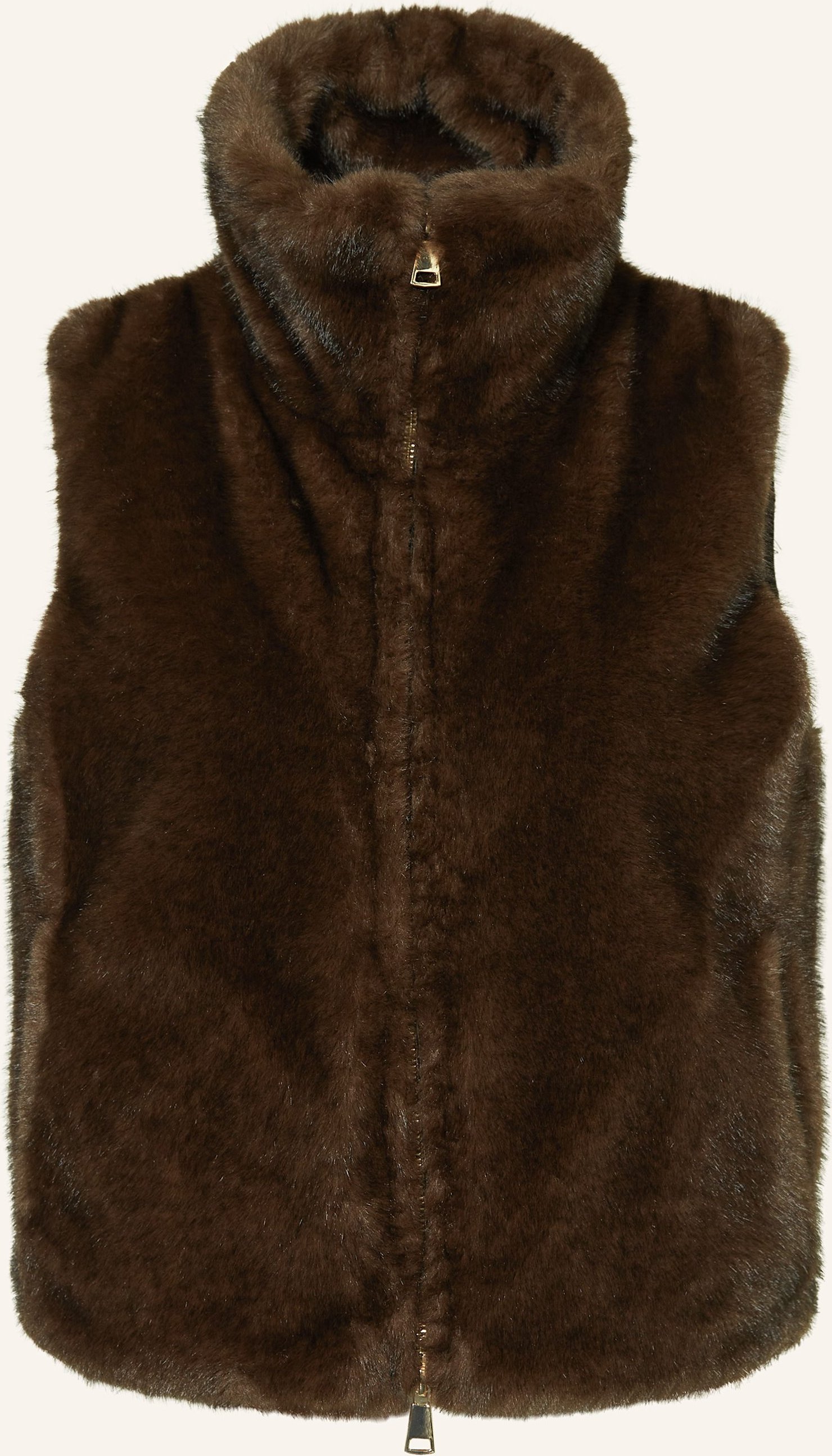 White Label Weste Mit Kunstfell braun