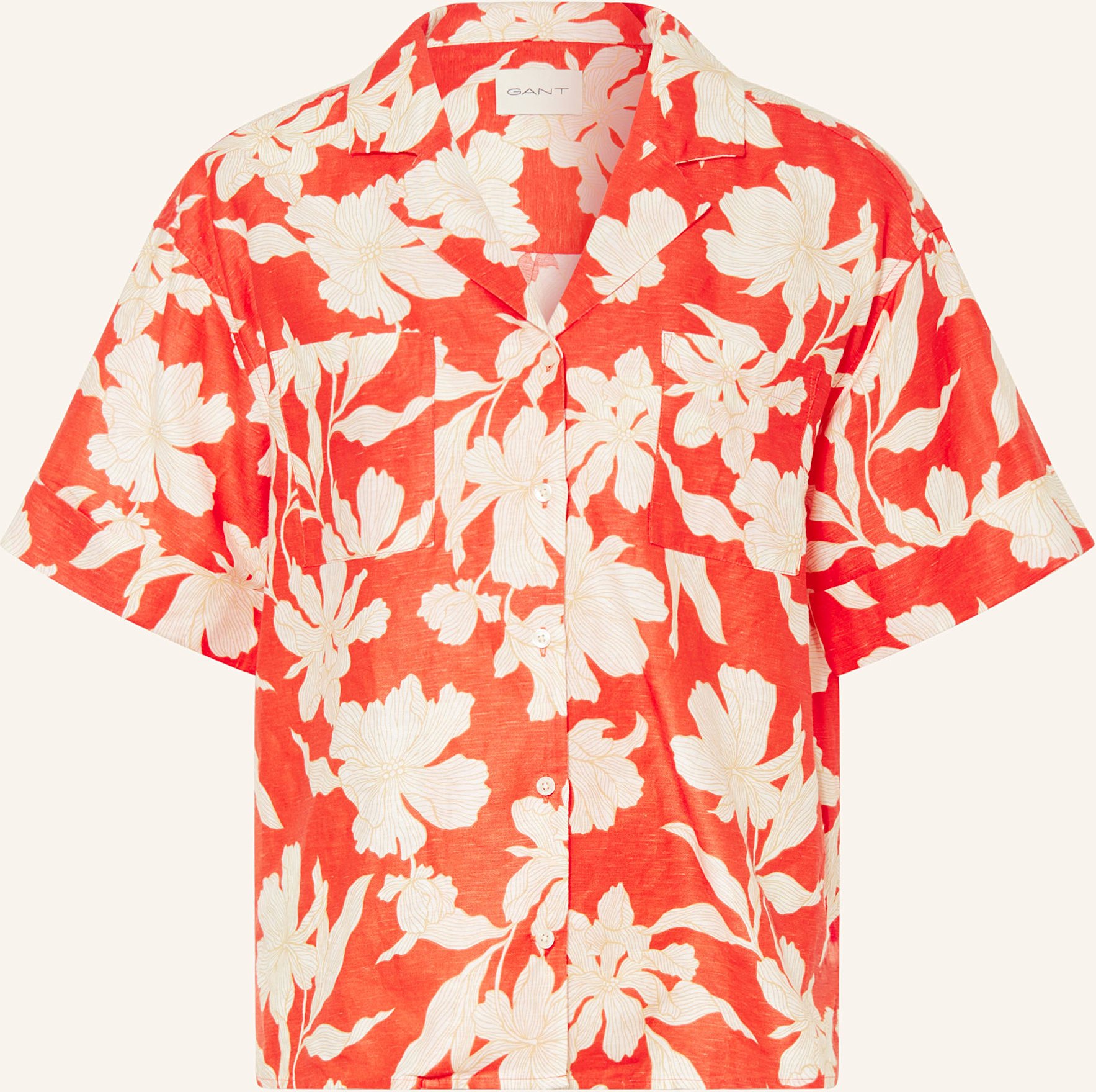 Gant Leinenbluse rot