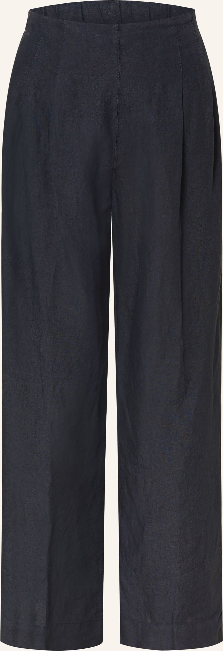 120%Lino Marlenehose Aus Leinen blau