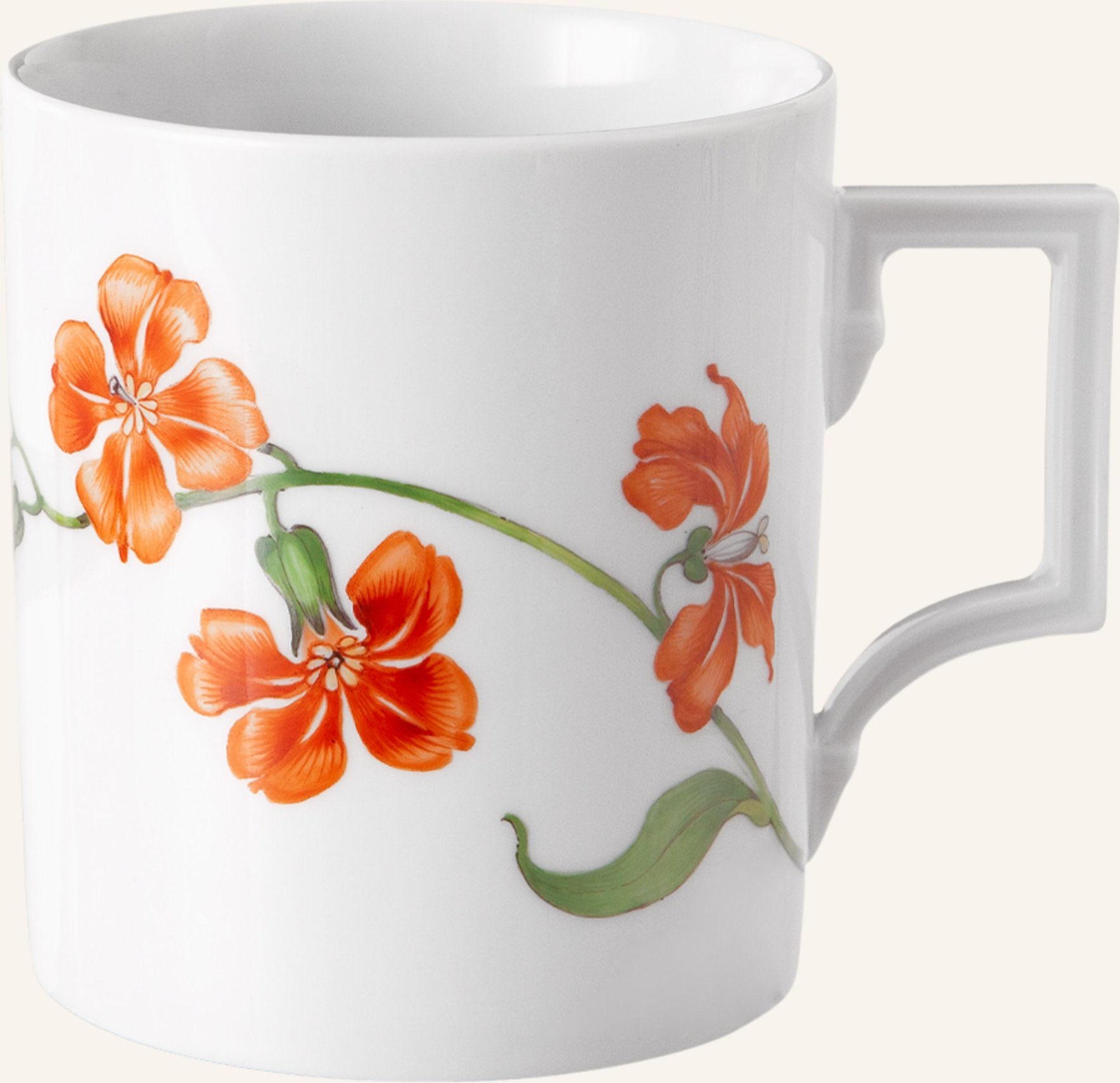 Meissen Porzellan-Manufaktur Henkelbecher Velvet Flower weiss