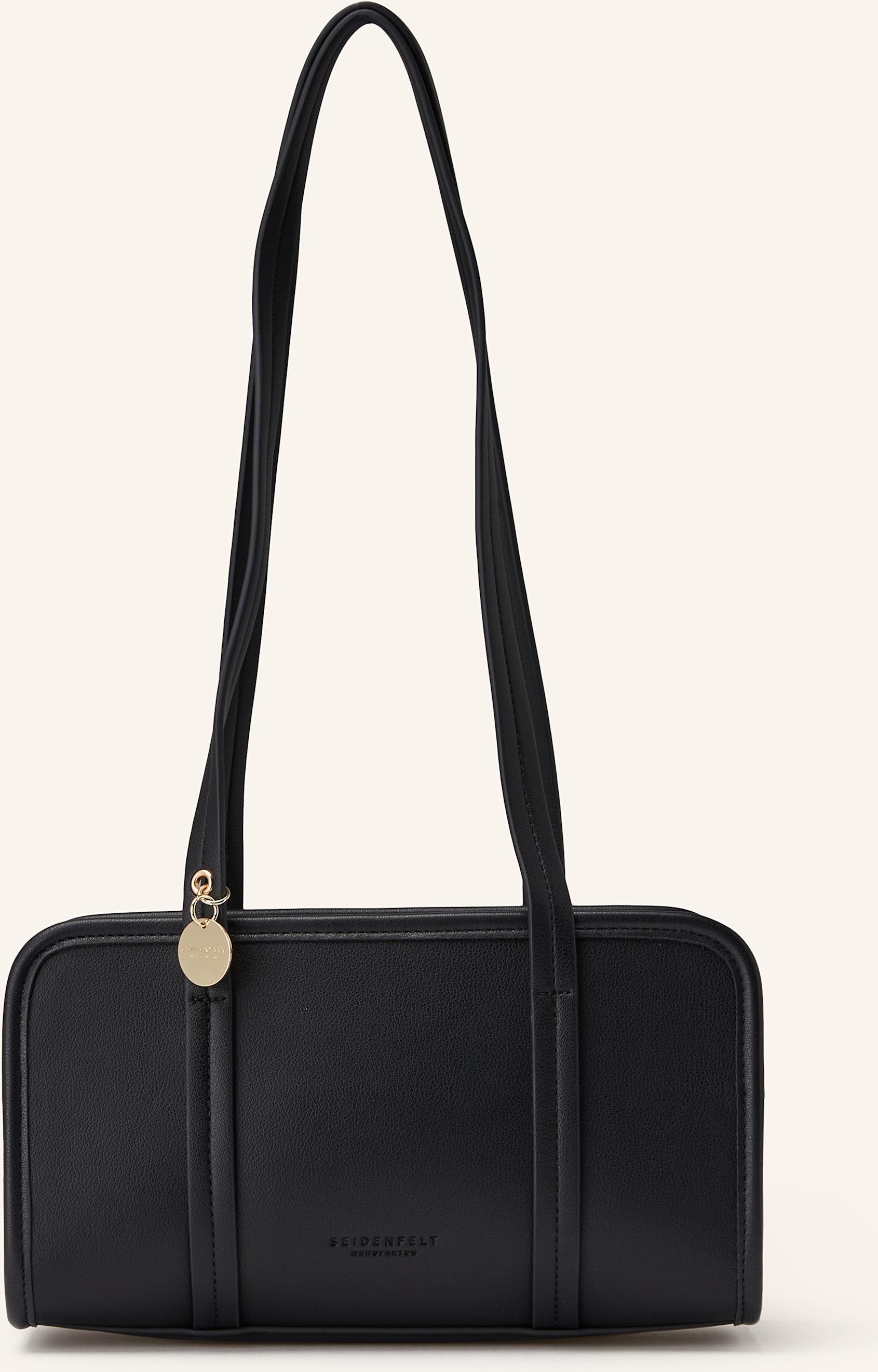 Seidenfelt Schultertasche Nelma schwarz