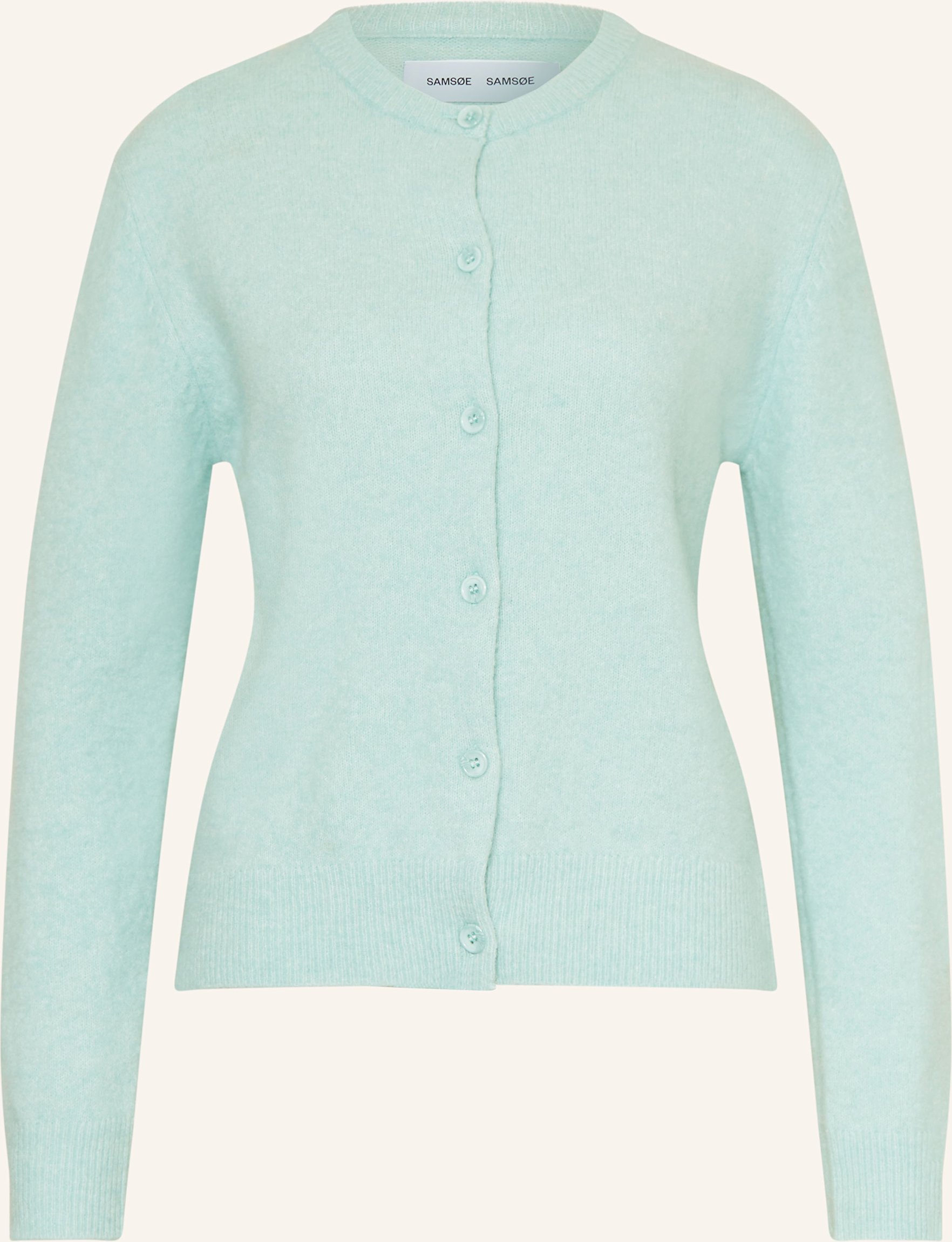 Samsøe Samsøe Strickjacke Nor Mit Alpaka gruen