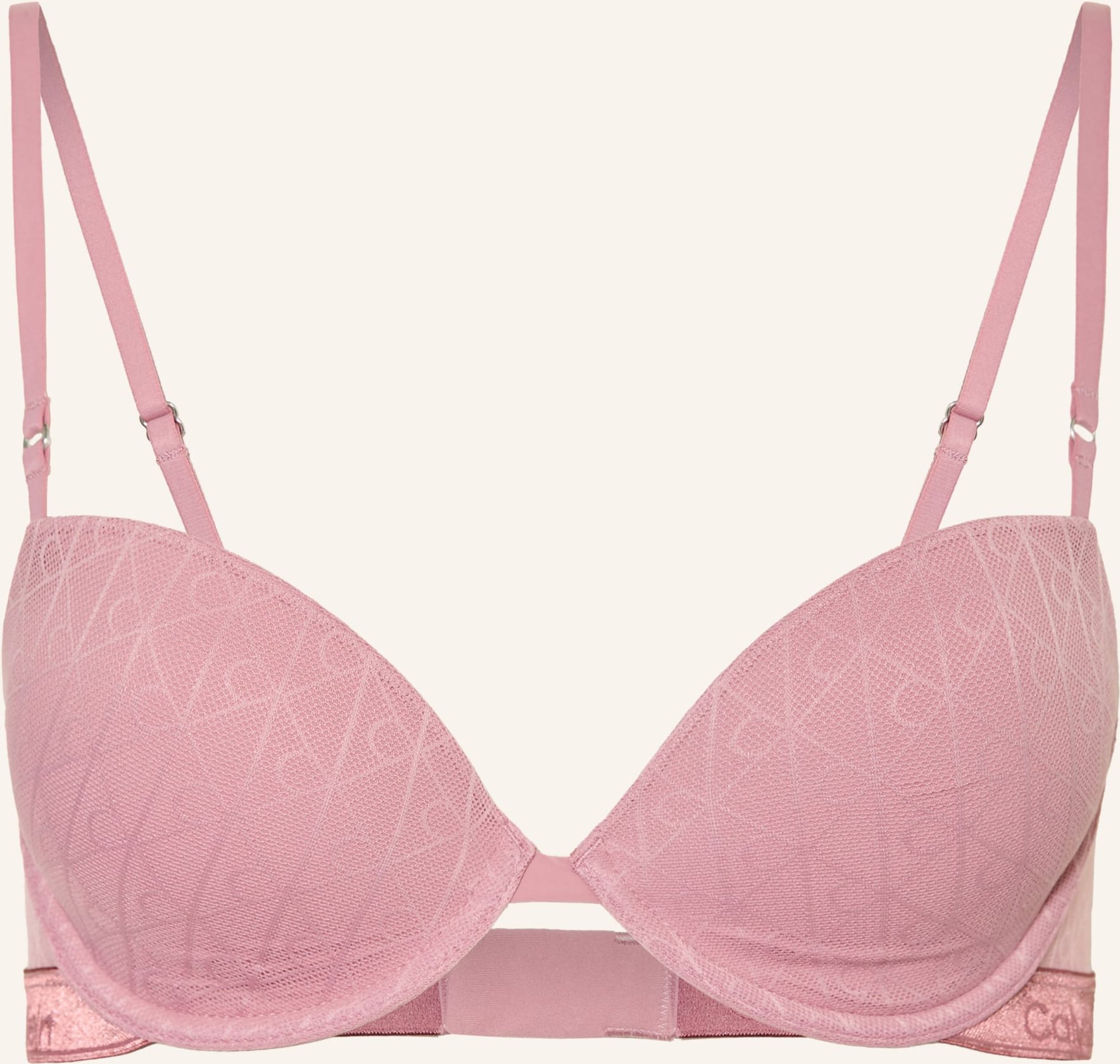 Calvin Klein Schalen-Bh Icon Lace Metallic rosa