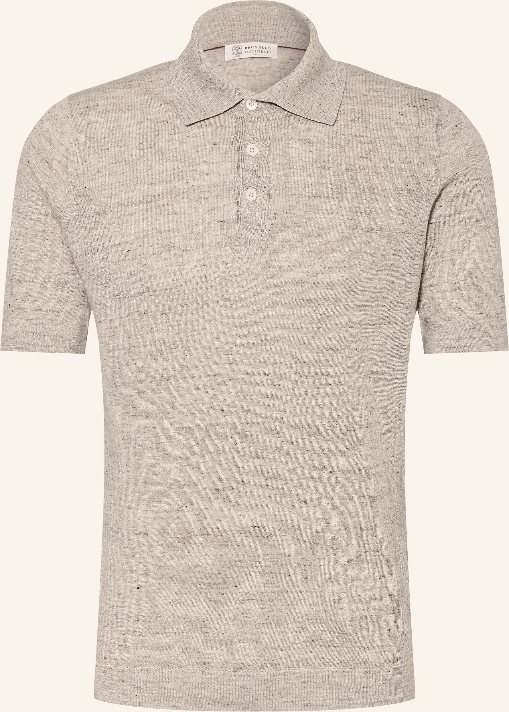 Brunello Cucinelli Strick-Poloshirt Regular Fit beige