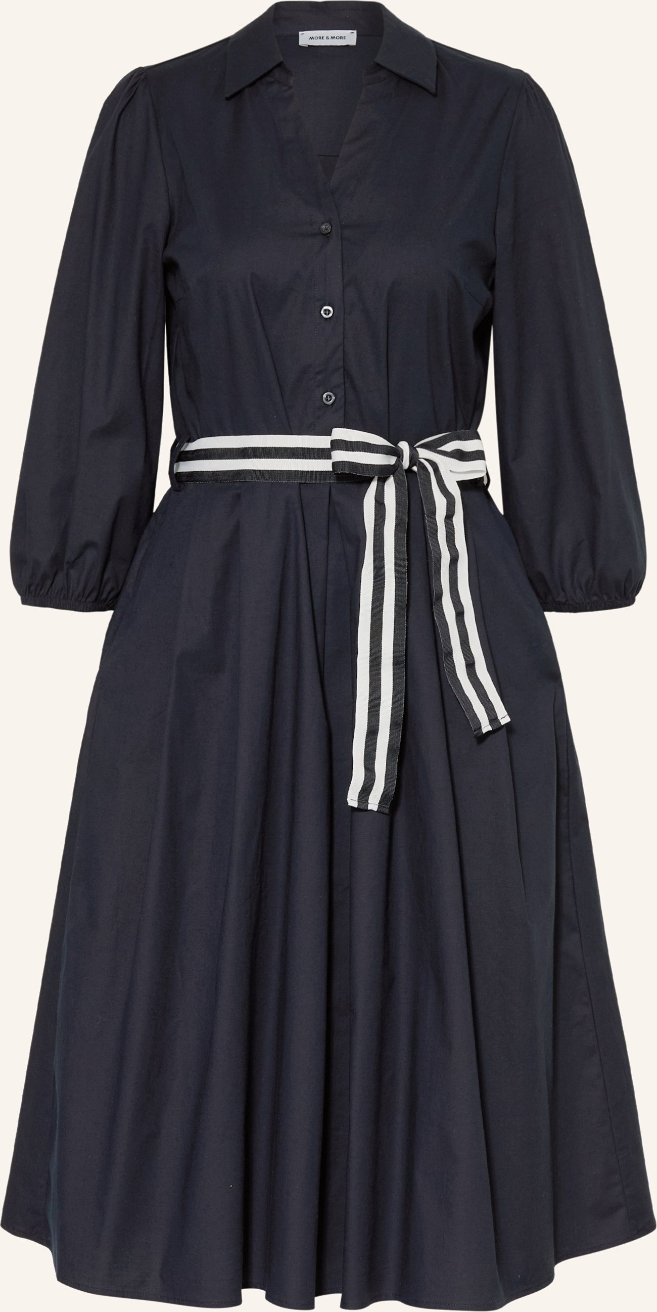 More & More Hemdblusenkleid Mit 3/4-Arm blau