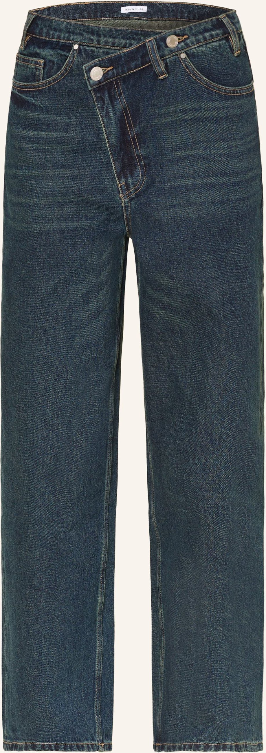 Mrs & Hugs Wide Leg Jeans blau