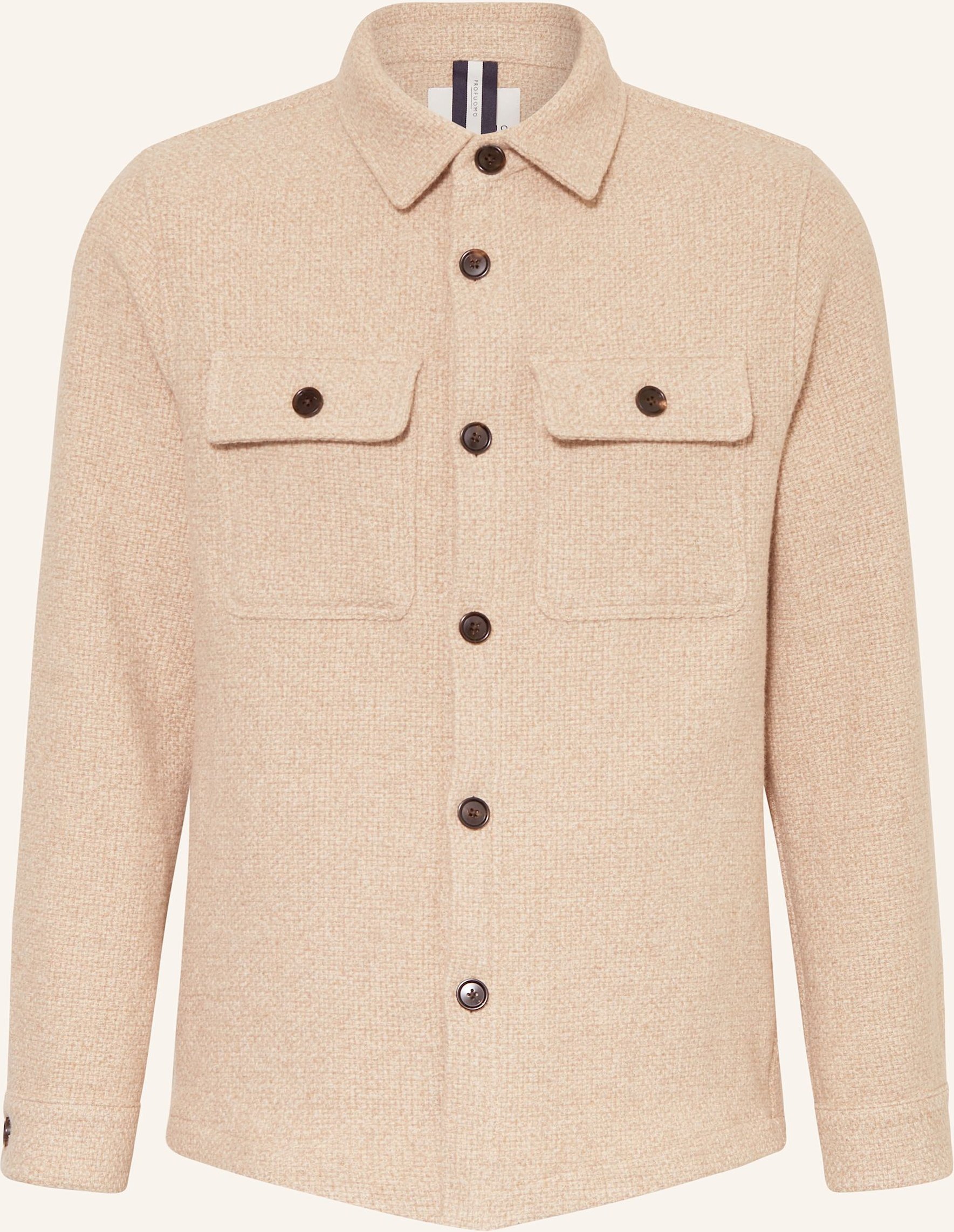 Profuomo Strick-Overshirt beige