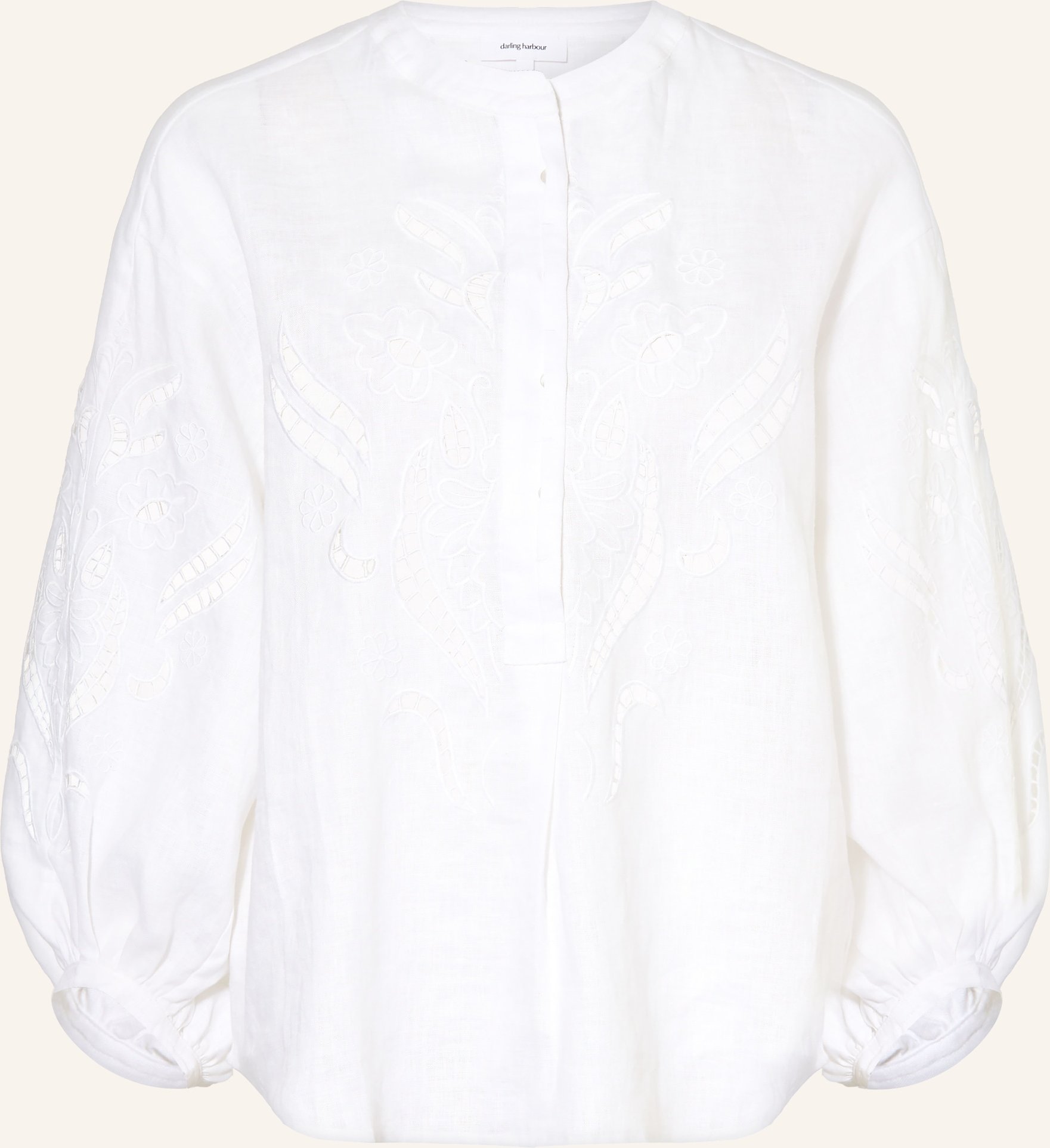Darling Harbour Blusenshirt Mit Lochspitze weiss