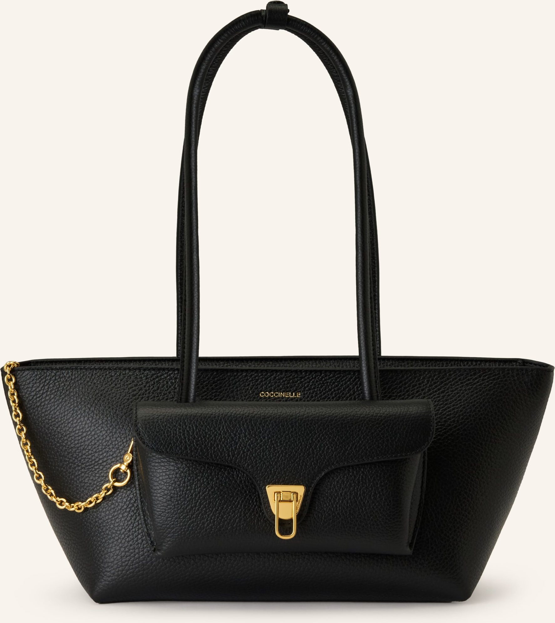 Thumbnail - Coccinelle Schultertasche Double Beat schwarz