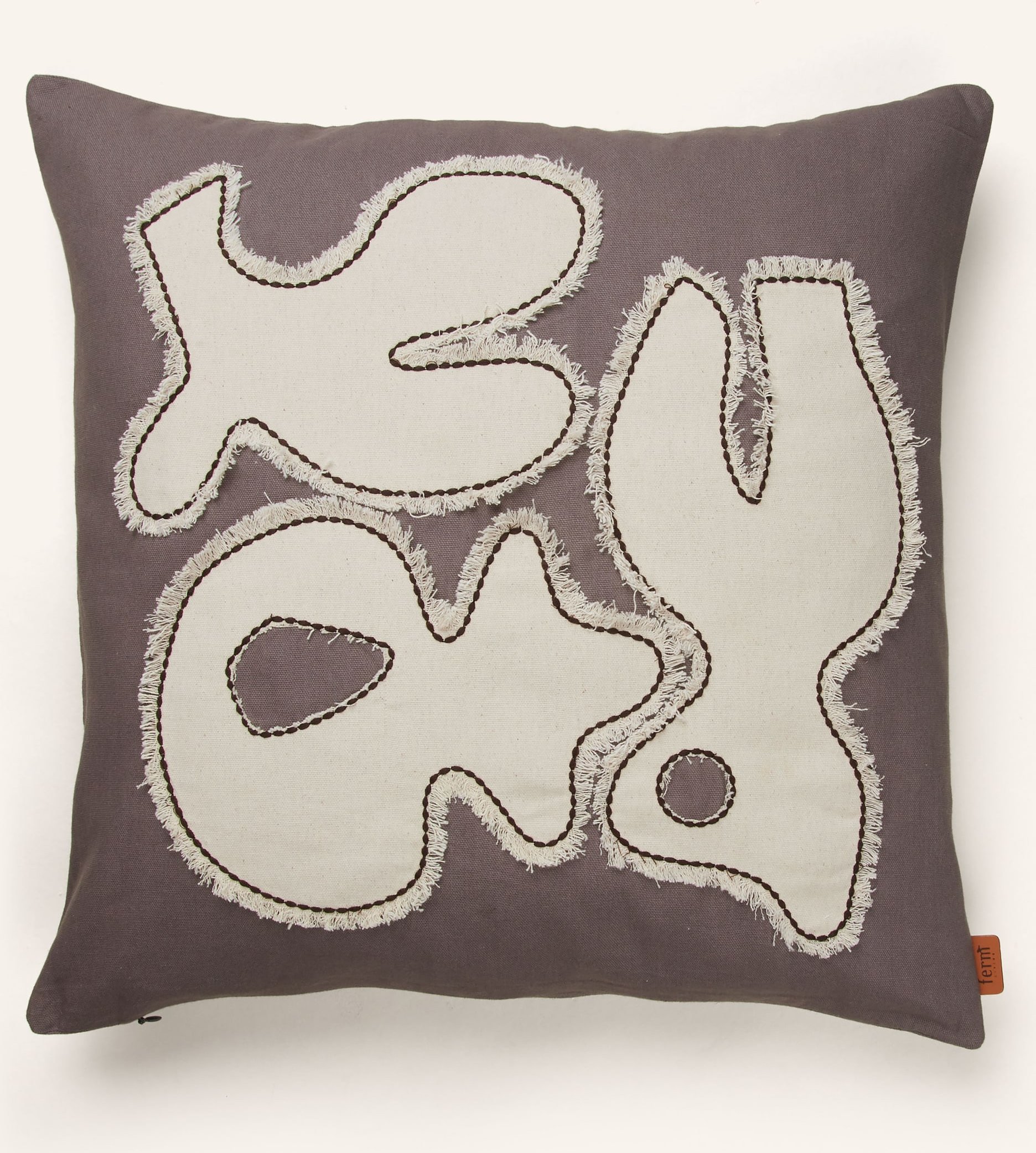 Ferm Living Dekokissen Figure Mit Daunenfüllung grau