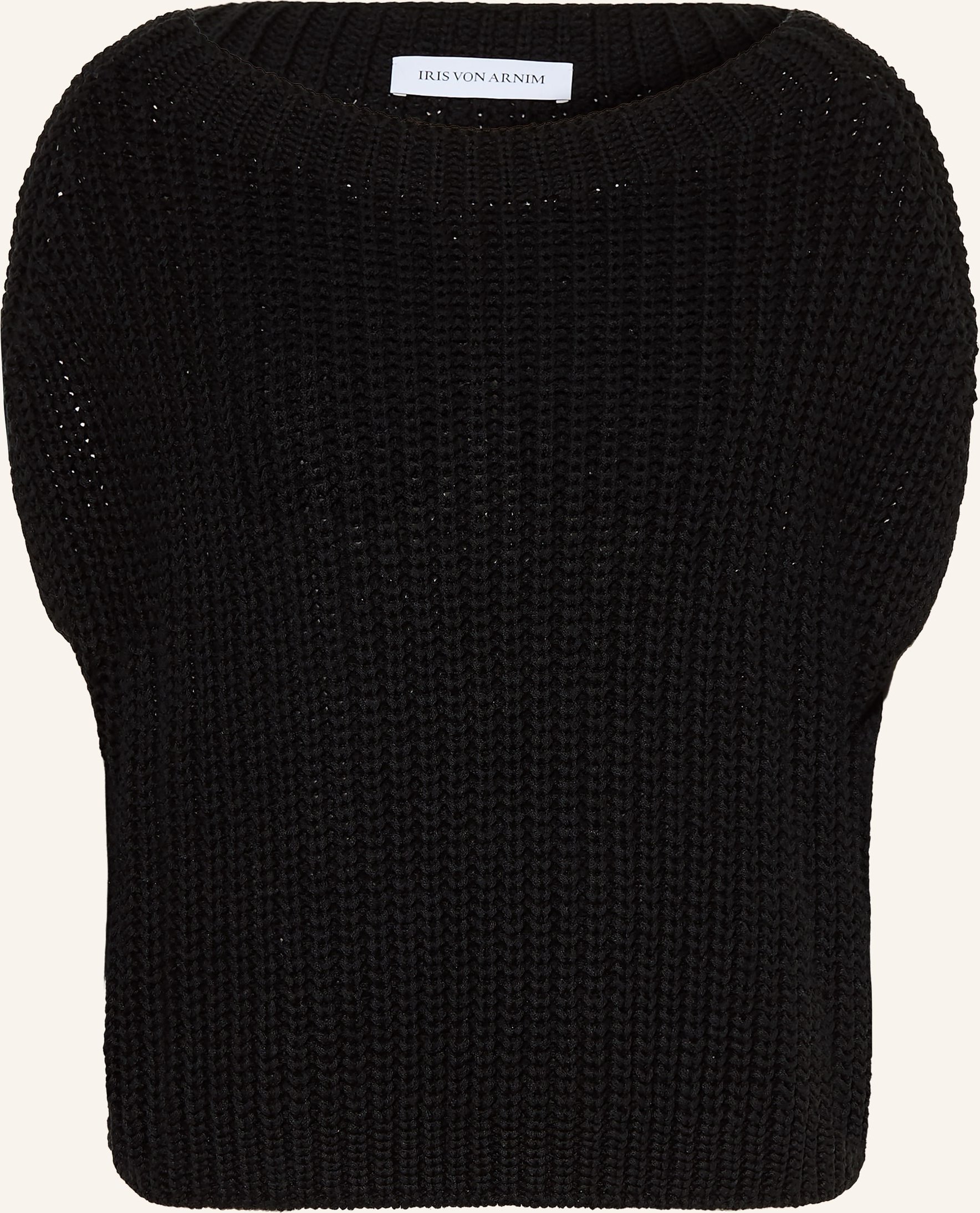 Iris Von Arnim Strickshirt Avelin Mit Leinen Und Seide schwarz