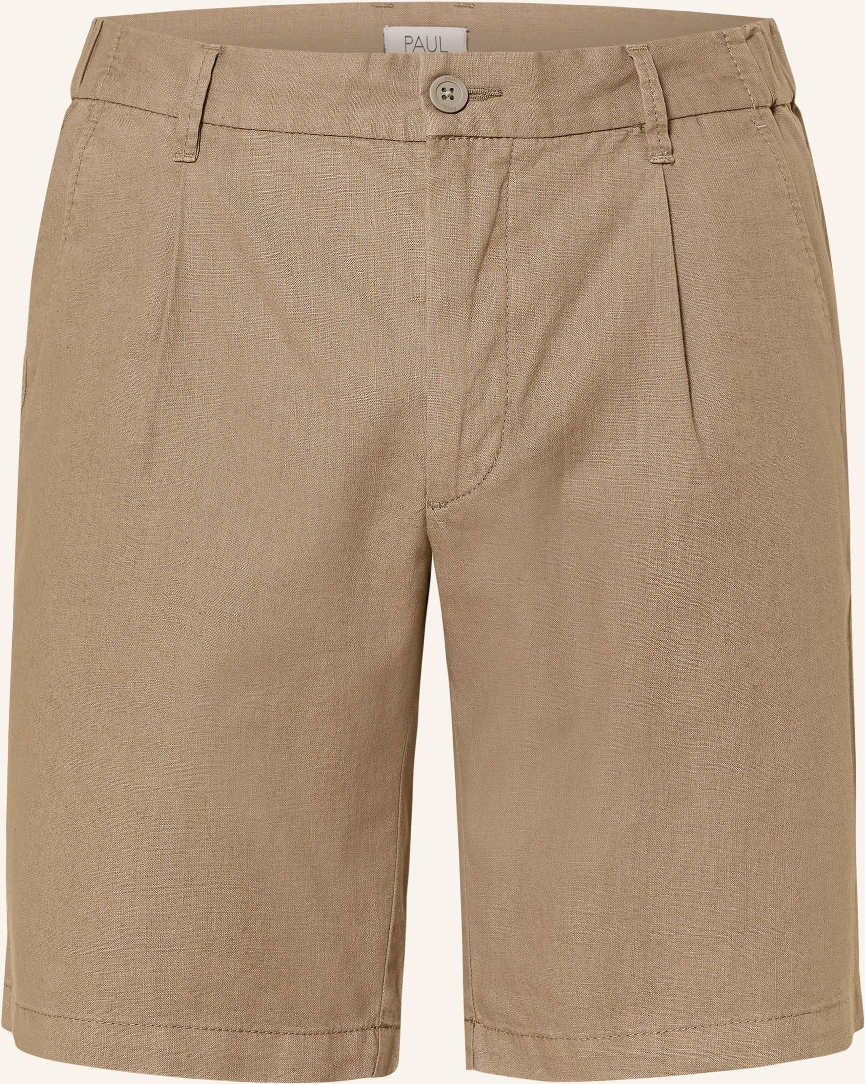 Paul Chinoshorts Comfort Fit Mit Leinen gruen