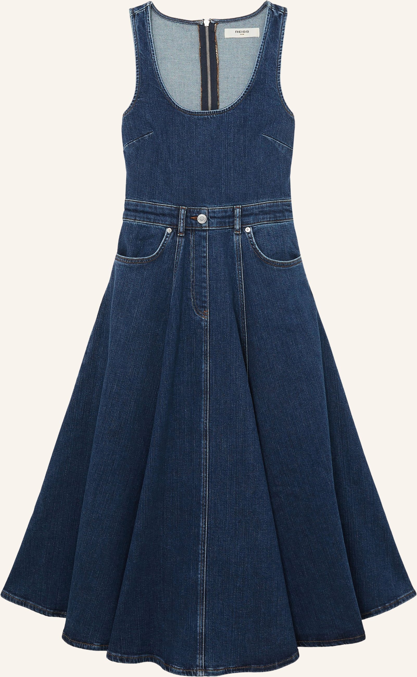 Reiss Jeanskleid Rosie blau