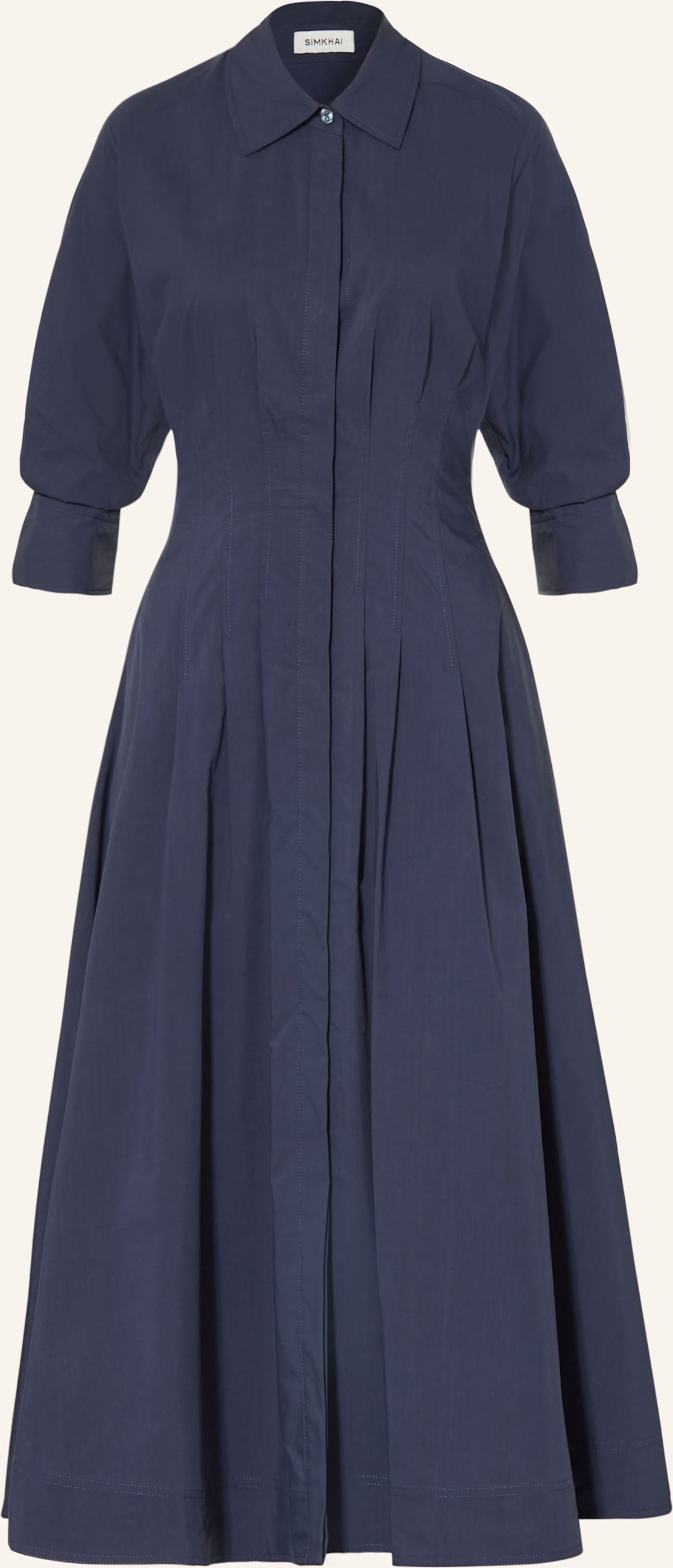 Simkhai Hemdblusenkleid Jazz Mit 3/4-Arm blau