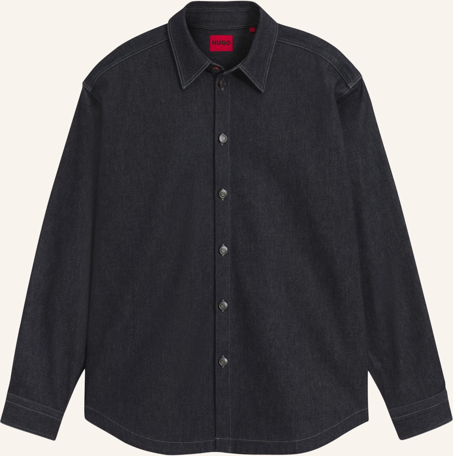 Hugo Business Hemd Emikol Oversize Fit blau