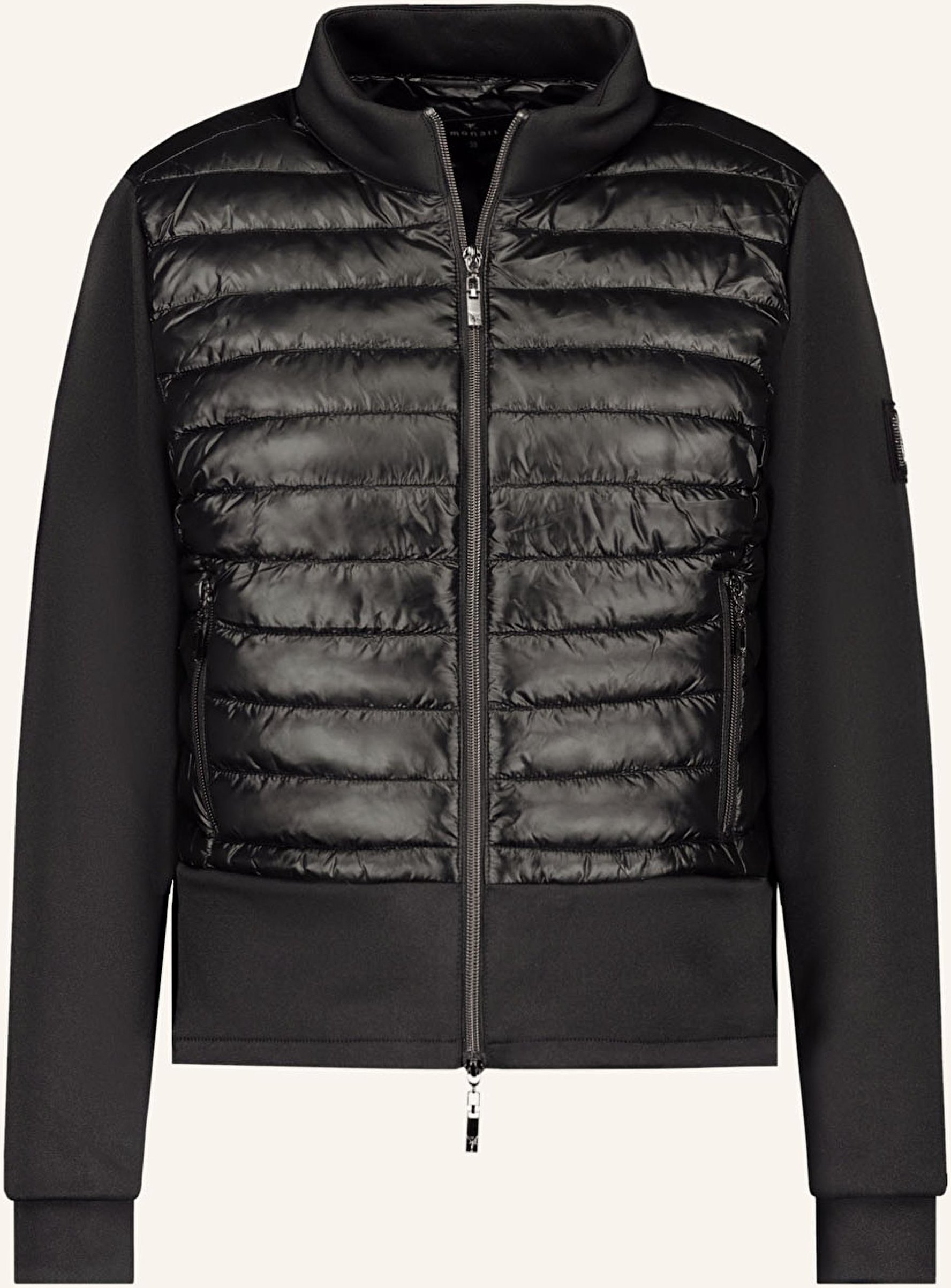 Monari Steppjacke Im Materialmix Mit Schmucksteinen schwarz