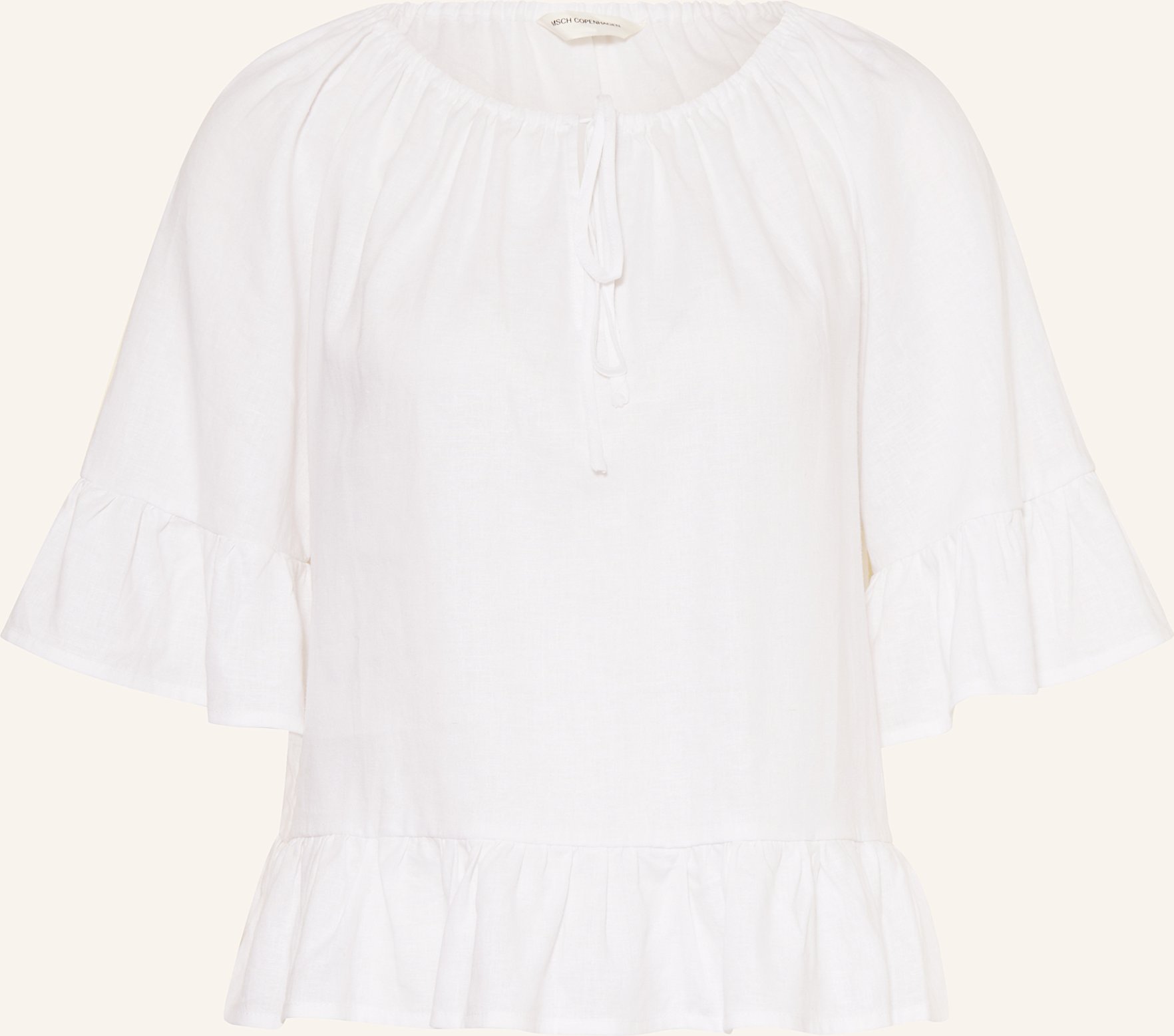 Msch Copenhagen Blusenshirt Mschryan Conella Mit Leinen weiss