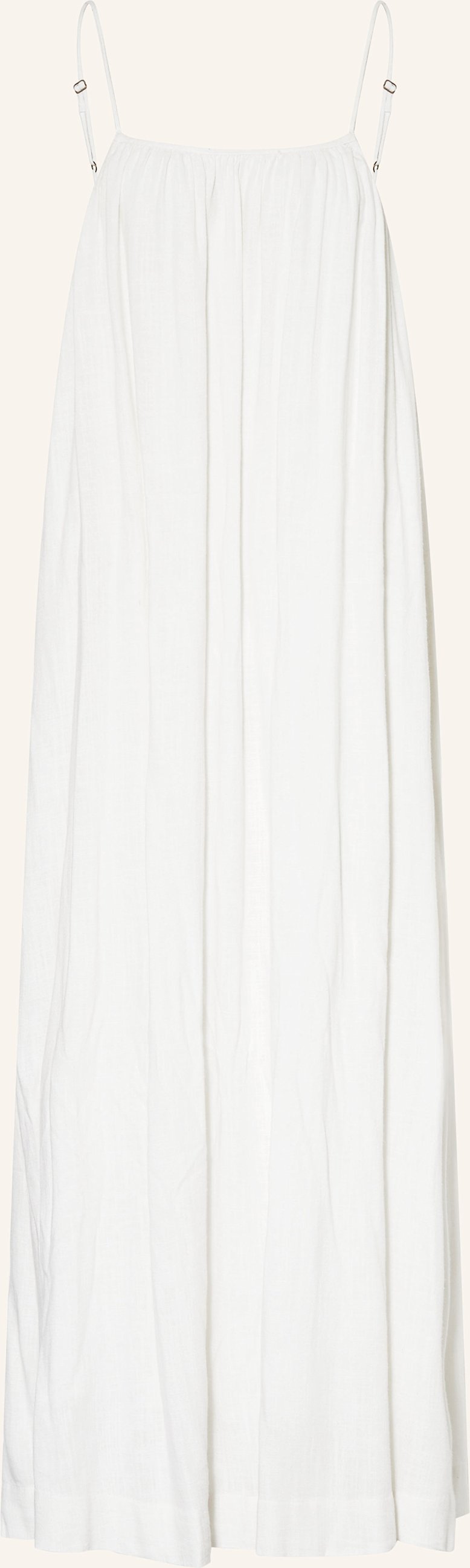 Neo Noir Kleid Allie Mit Leinen weiss