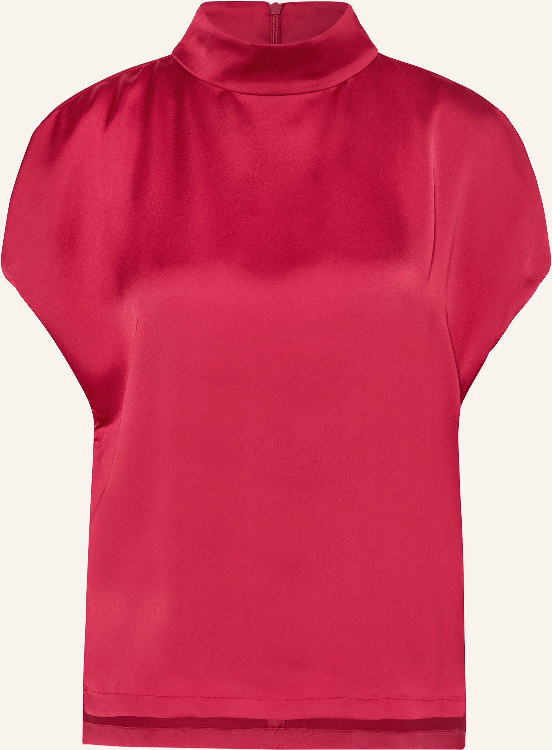Hugo Blusentop Caneli-1 Aus Satin rot