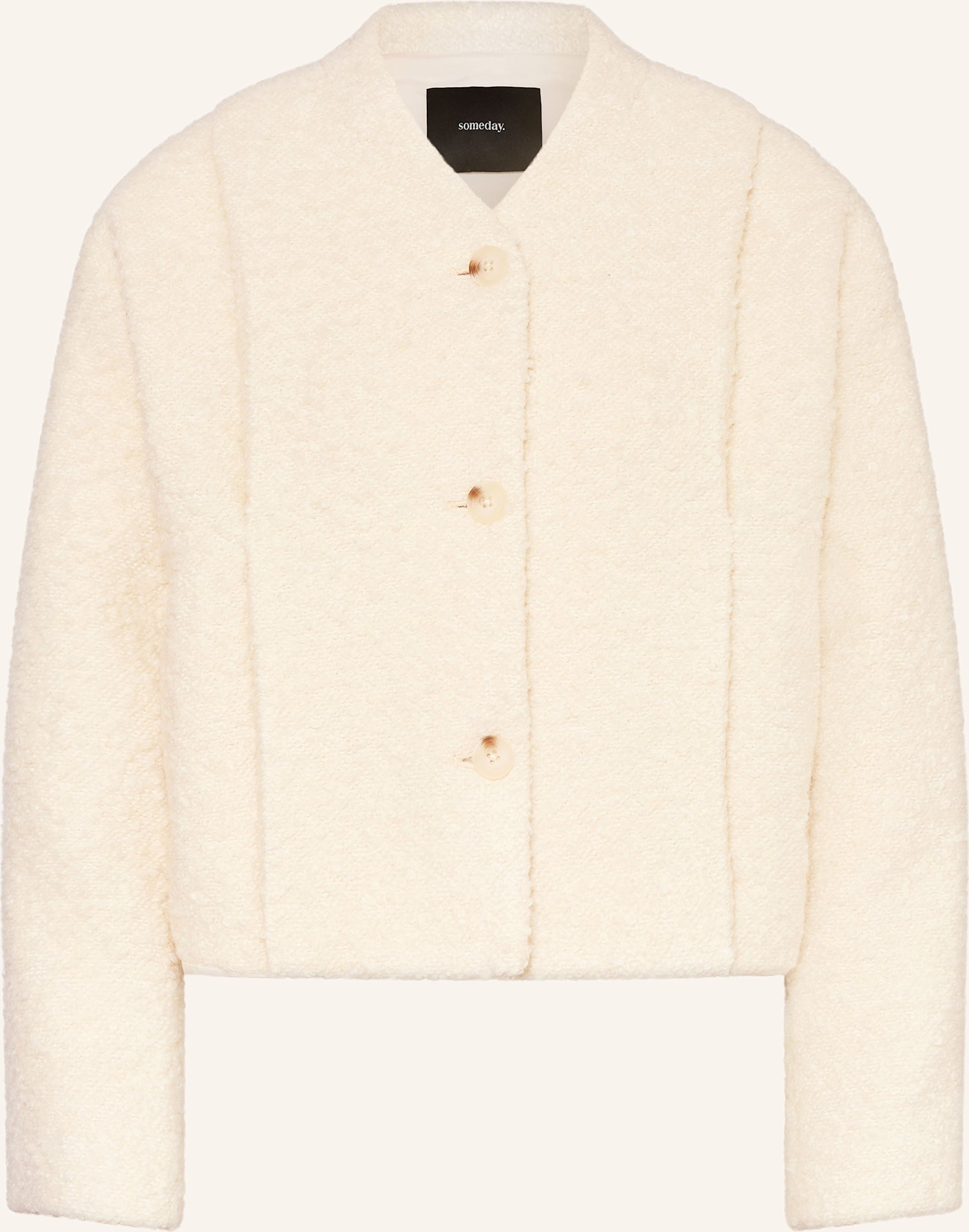 Thumbnail - Someday Bouclé-Jacke Nisabel beige