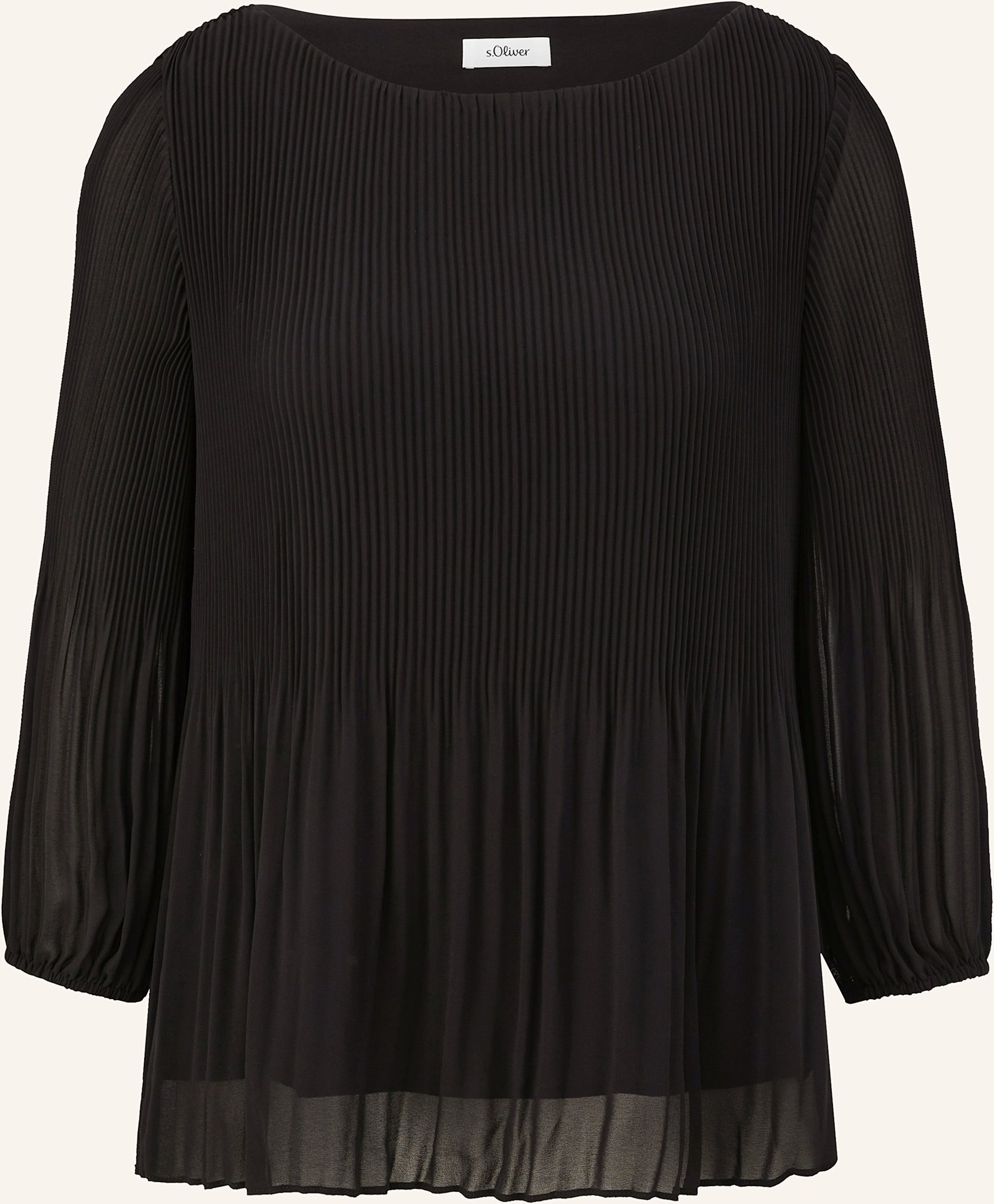 Thumbnail - S.Oliver Black Label Blusenshirt Mit Plissees schwarz