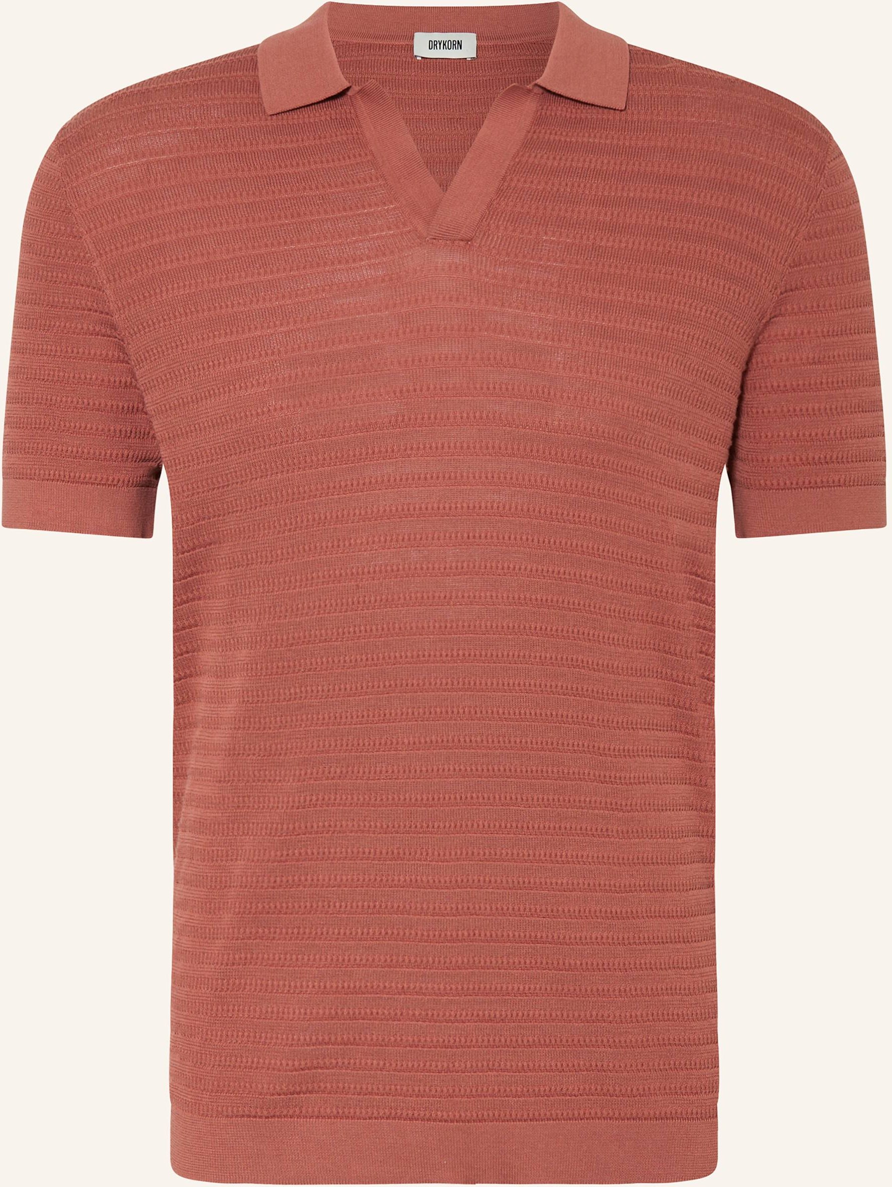 Thumbnail - Drykorn Strick-Poloshirt Braian rot