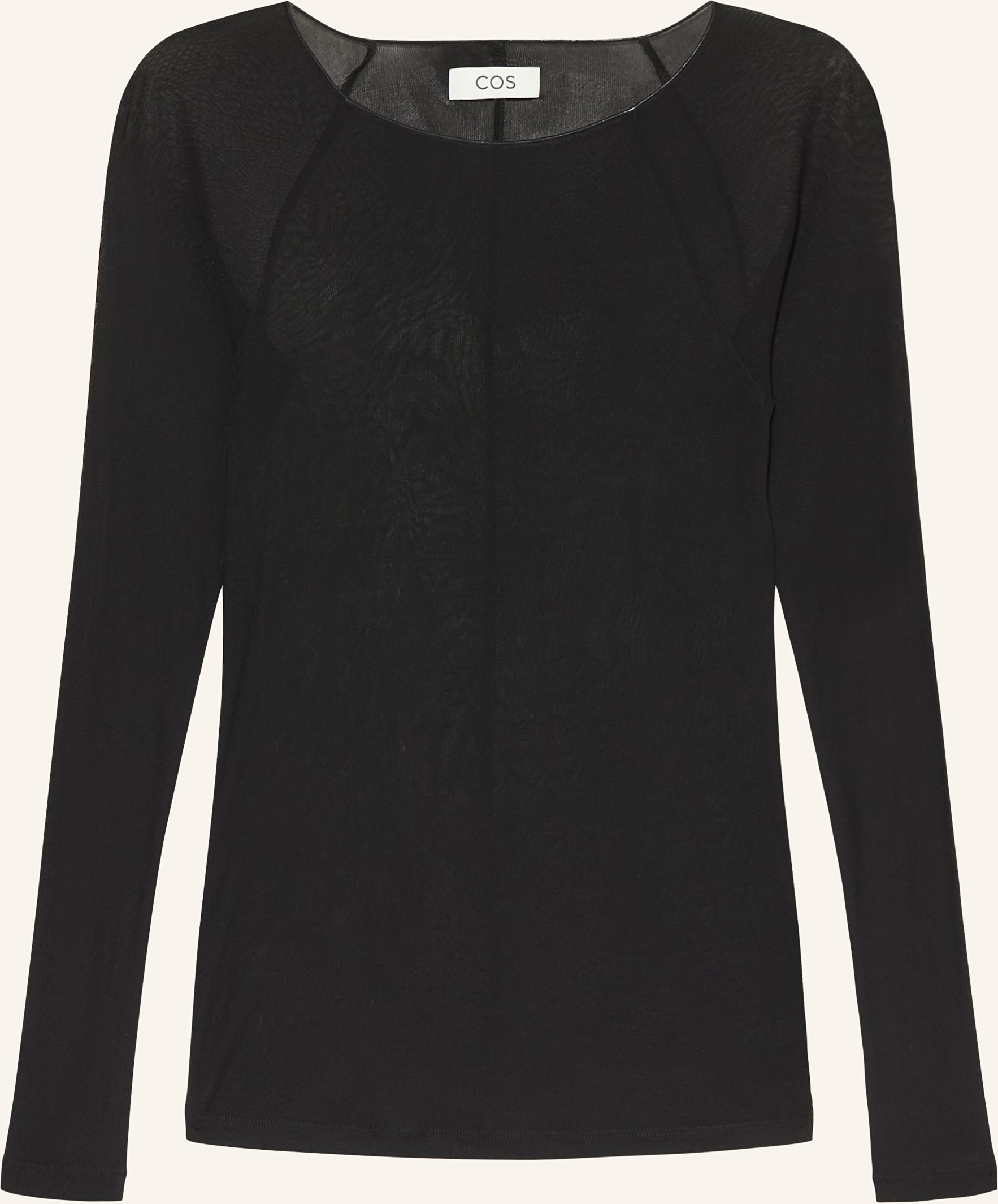 Cos Longsleeve Aus Seide schwarz