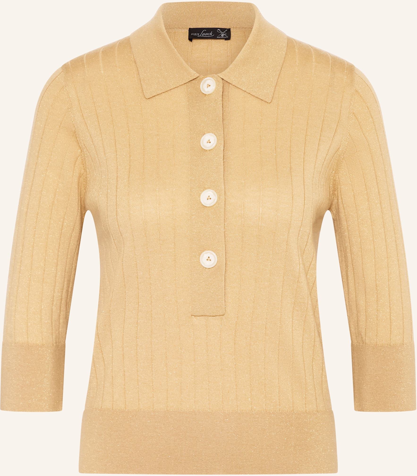Van Laack Pullover Vl-Saigie-Xx Mit 3/4-Arm Und Glitzergarn gold