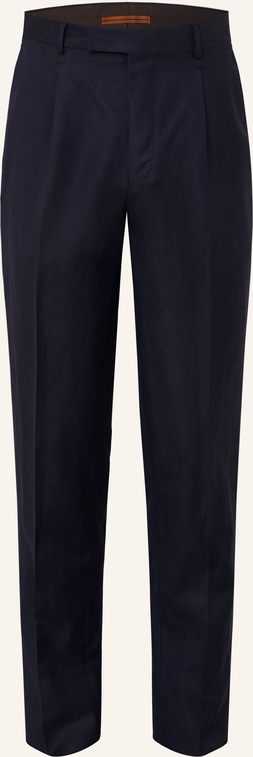 Zegna Chino Extra Slim Fit Mit Leinen blau