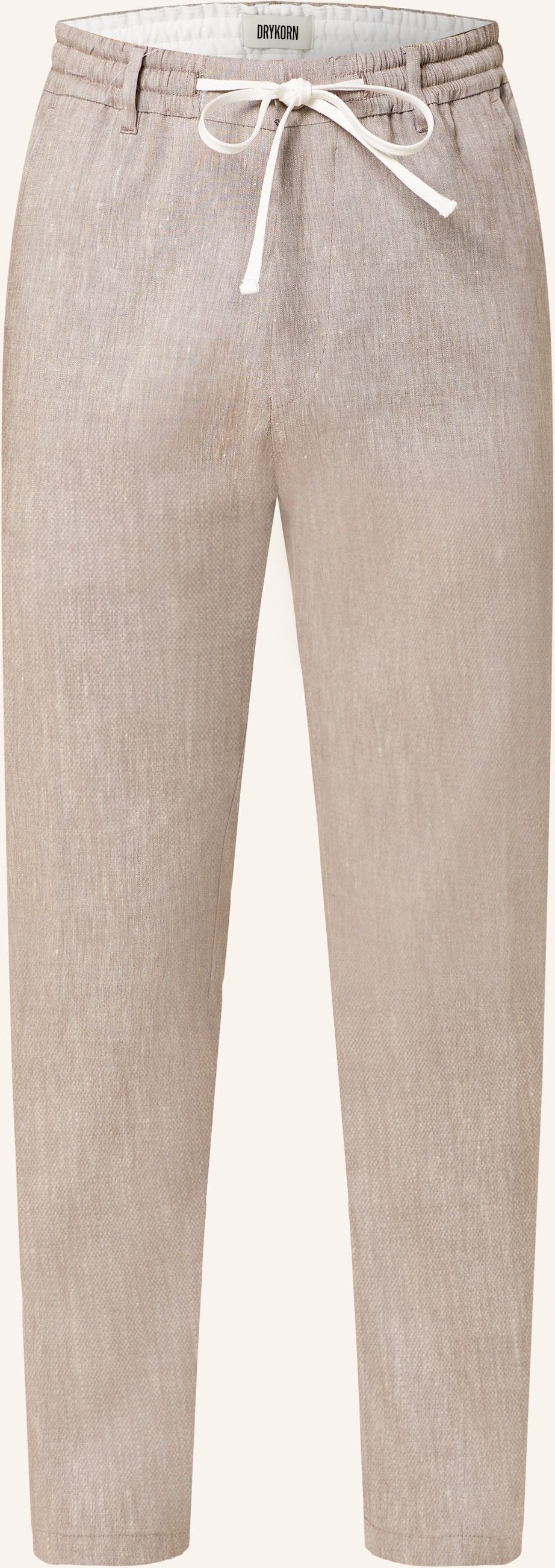 Thumbnail - Drykorn Hose Deger Im Jogging-Stil Regular Fit Mit Leinen beige