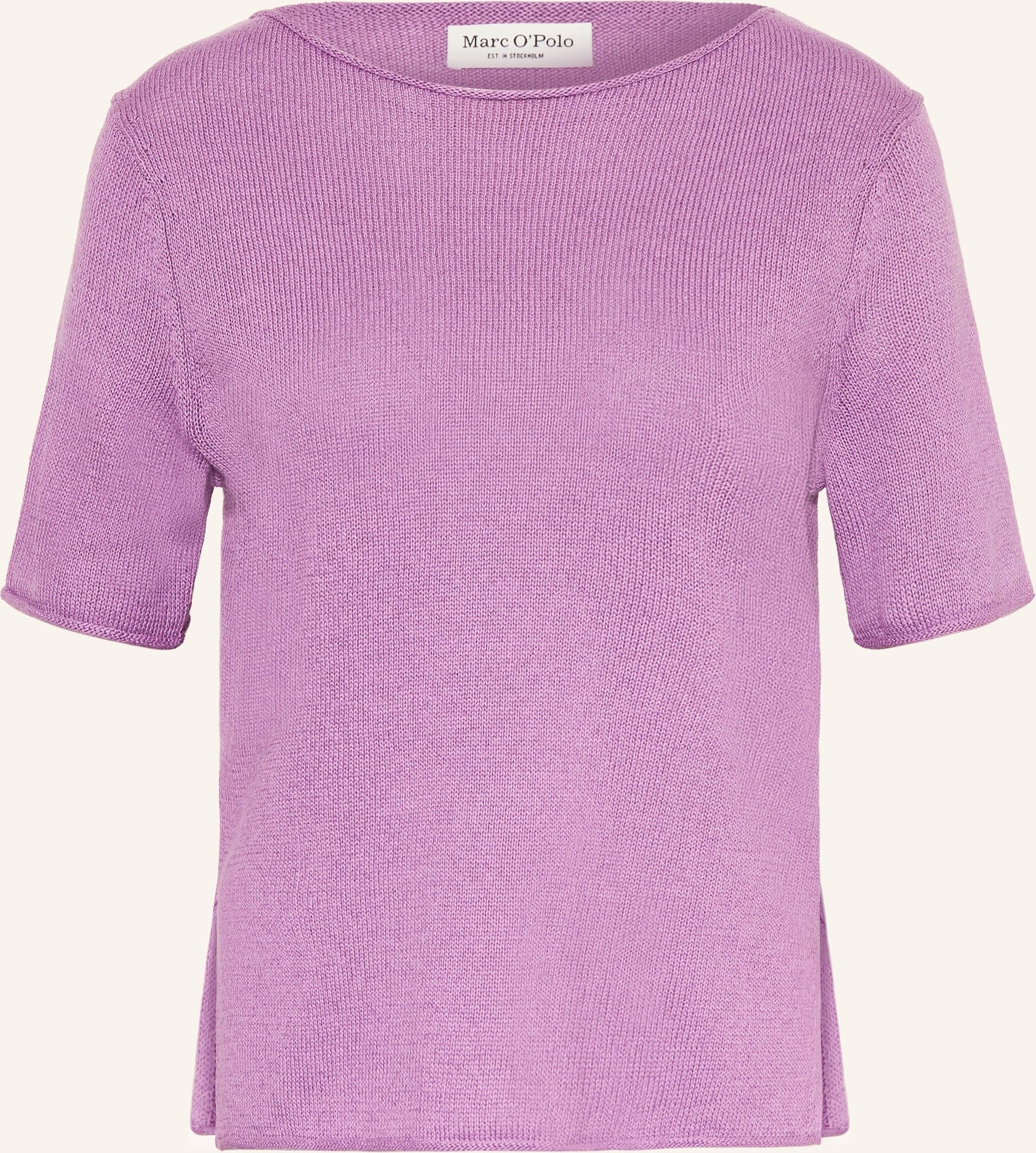 Marc O'polo Strickshirt Mit Leinen lila