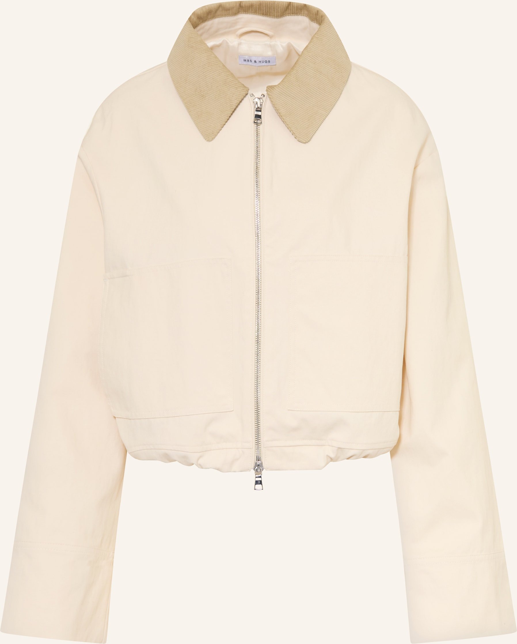 Mrs & Hugs Kastenjacke Mit Cord braun