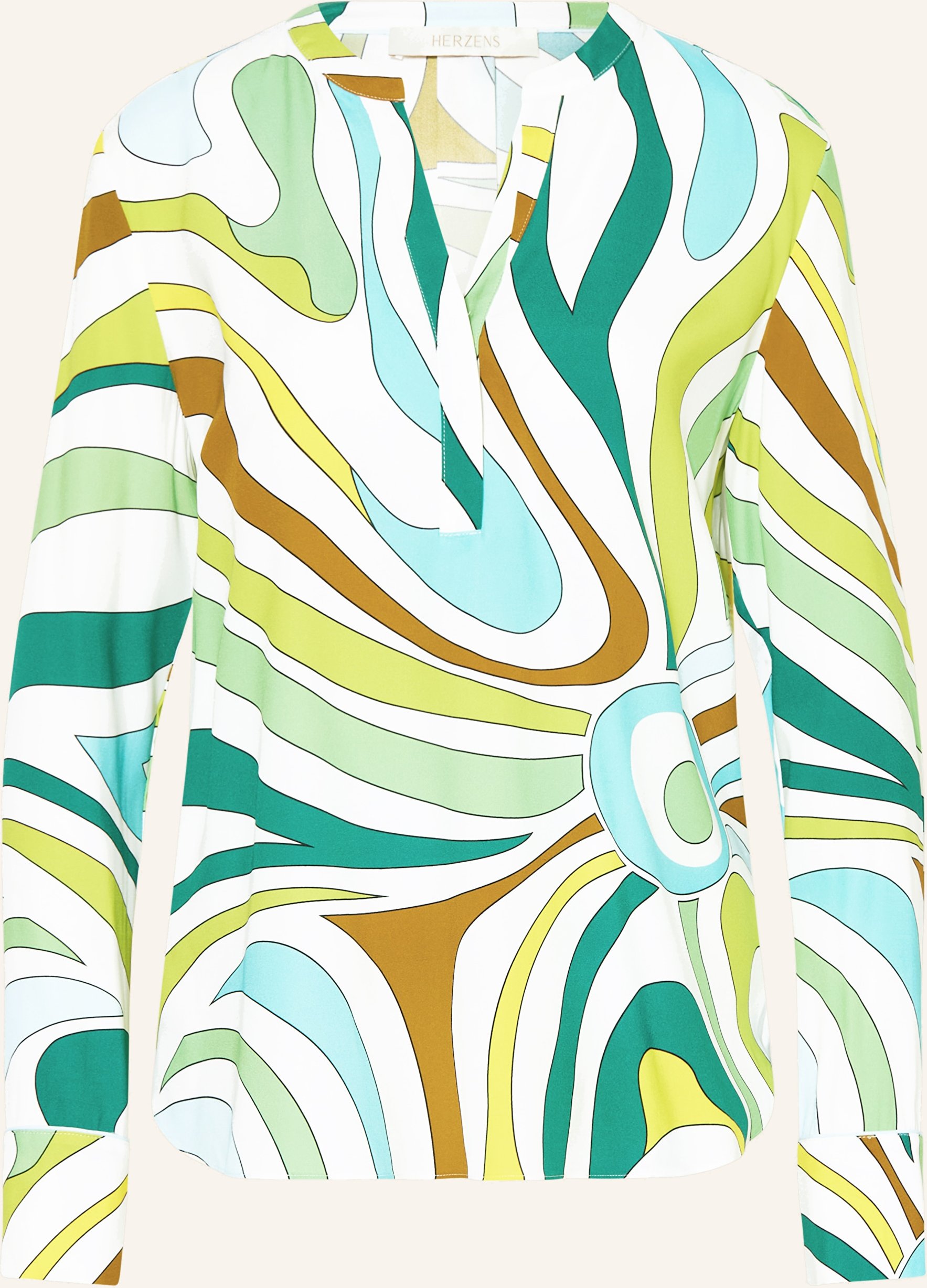 Herzens Blusenshirt Aus Seide gruen