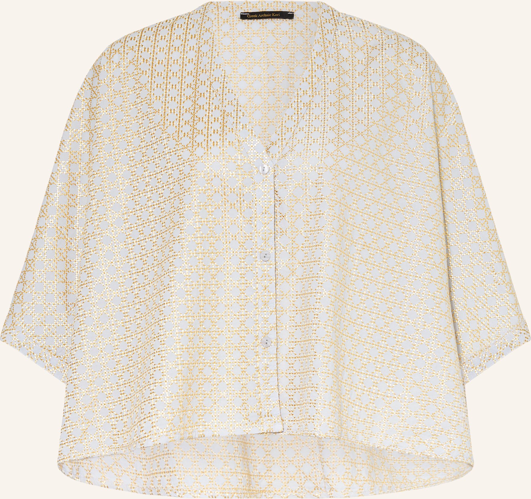 Greek Archaic Kori Bluse Mit 3/4-Arm grau