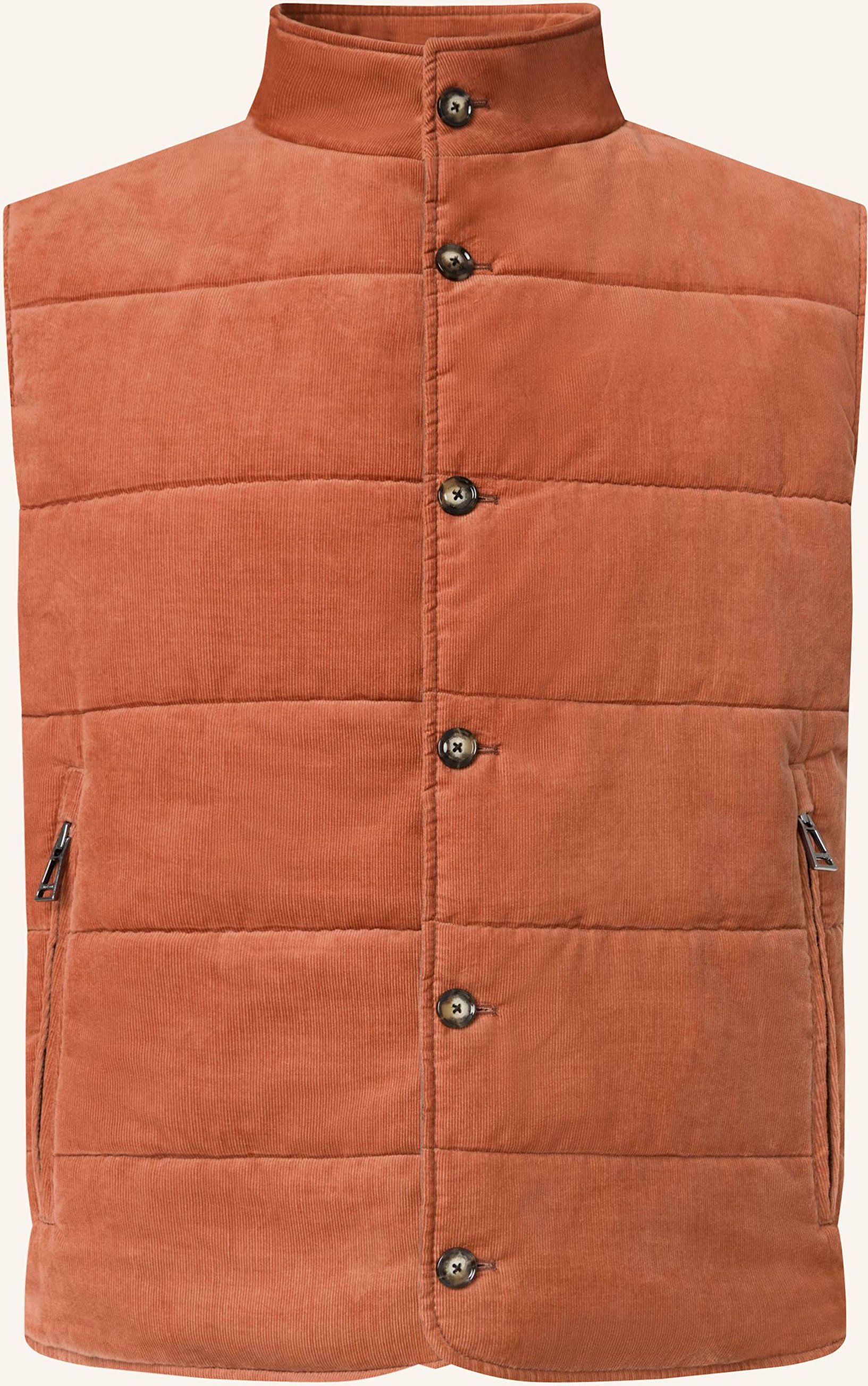 Windsor. Steppweste Erice Aus Cord orange