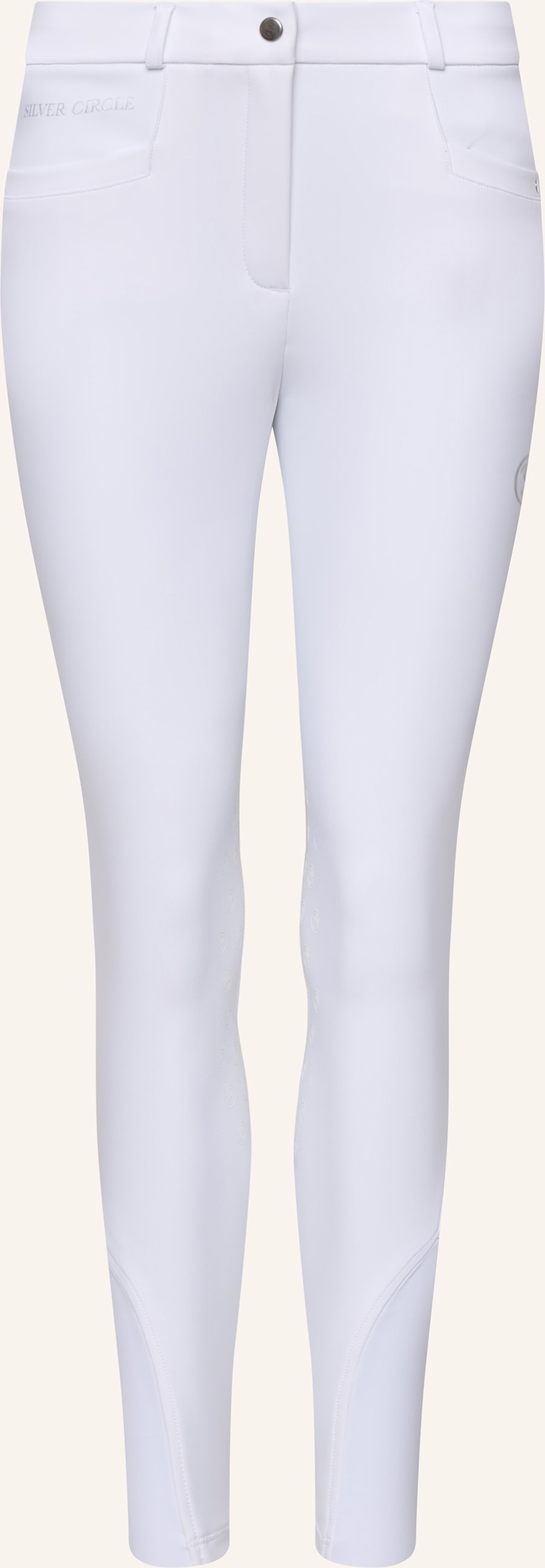 Silver Circle Reithose Bella Knie-Grip weiss