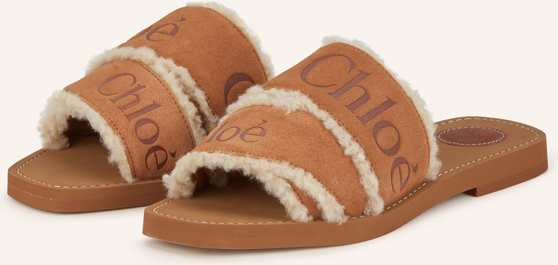 Chloé Pantoletten Woody braun