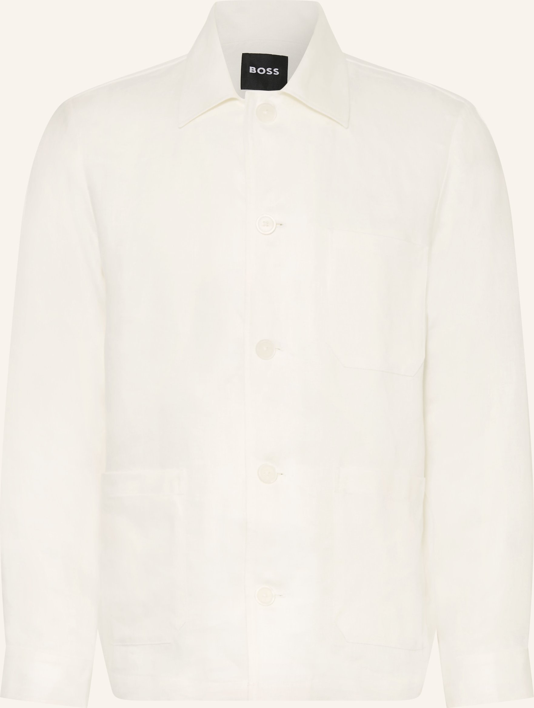 Boss Overjacket Aus Leinen weiss