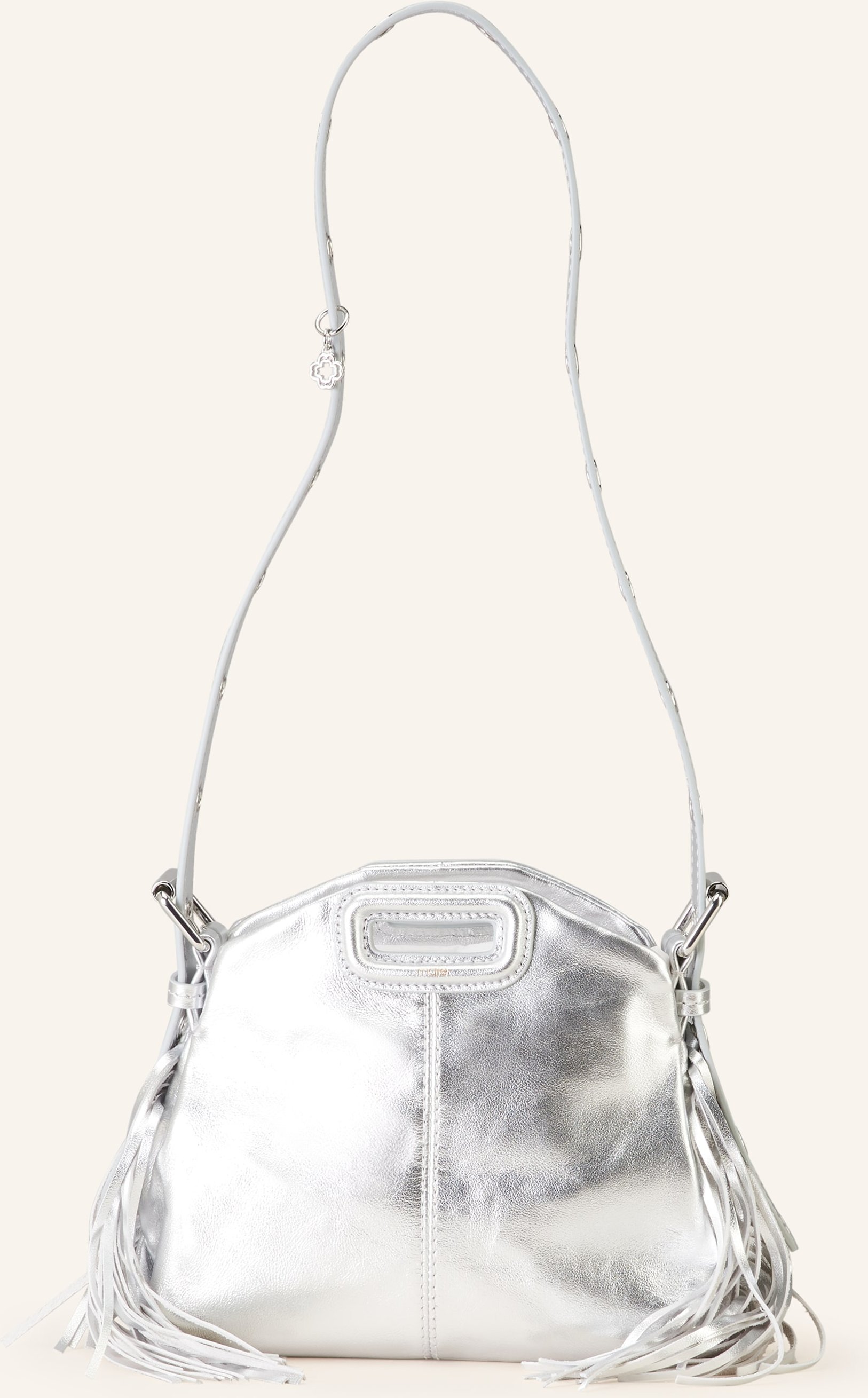 Maje Umhängetasche silber
