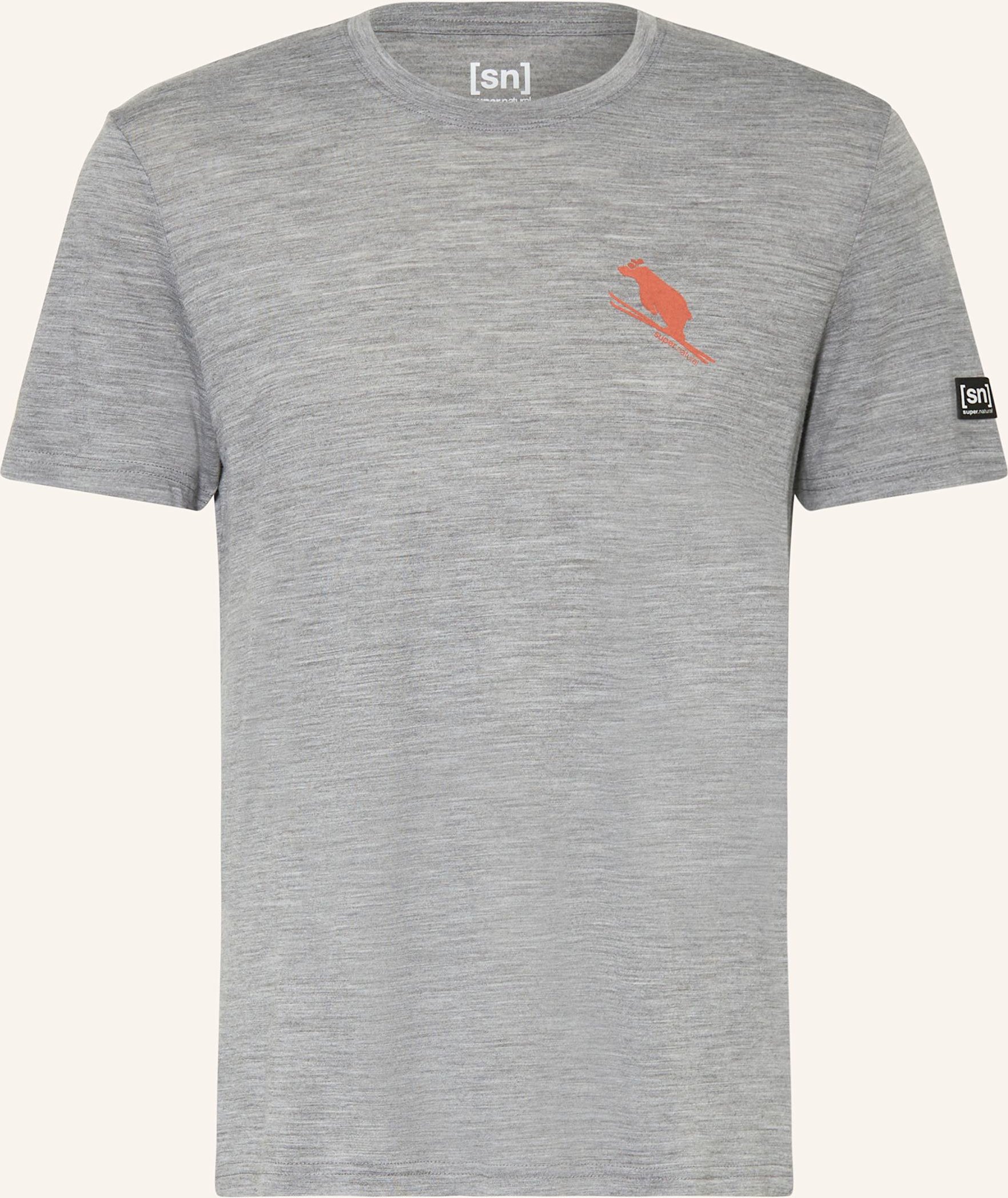 Thumbnail - Super.Natural T-Shirt Little Flear Mit Merinowolle grau