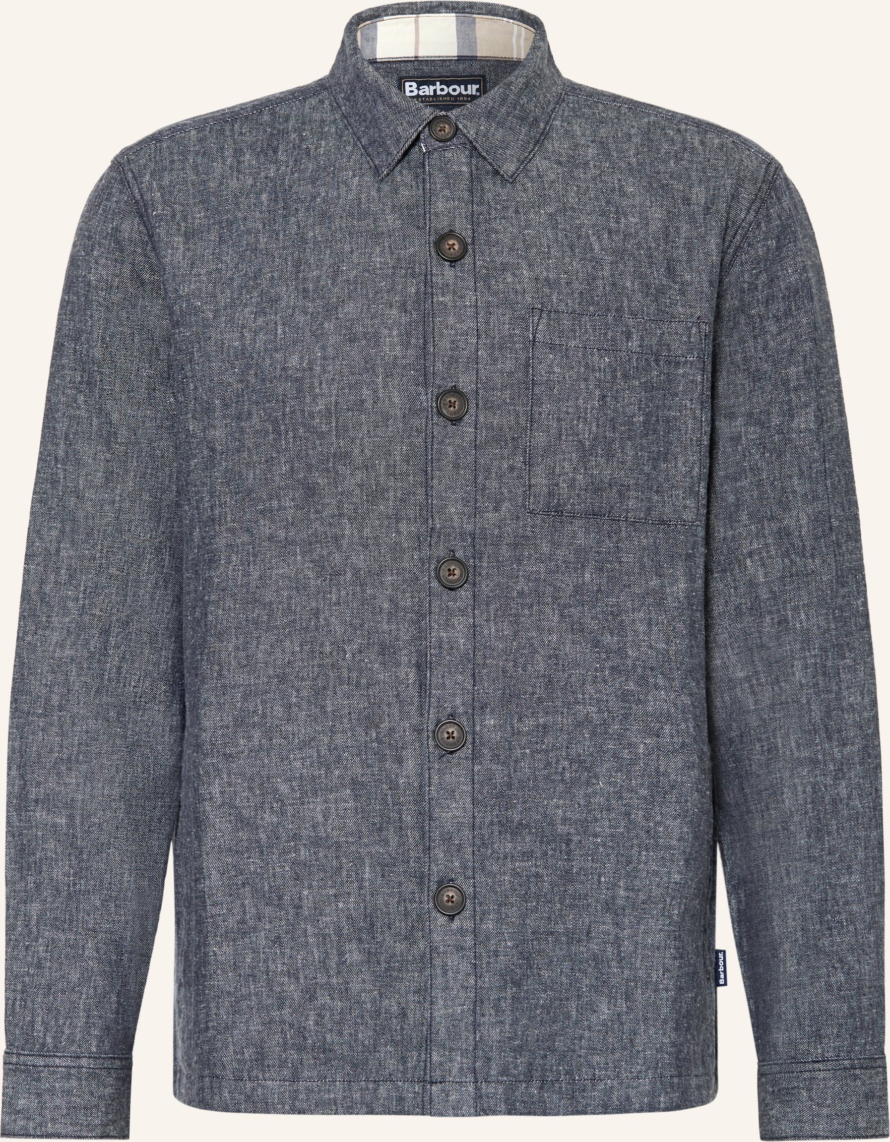 Barbour Overshirt Stillwater Mit Leinen blau