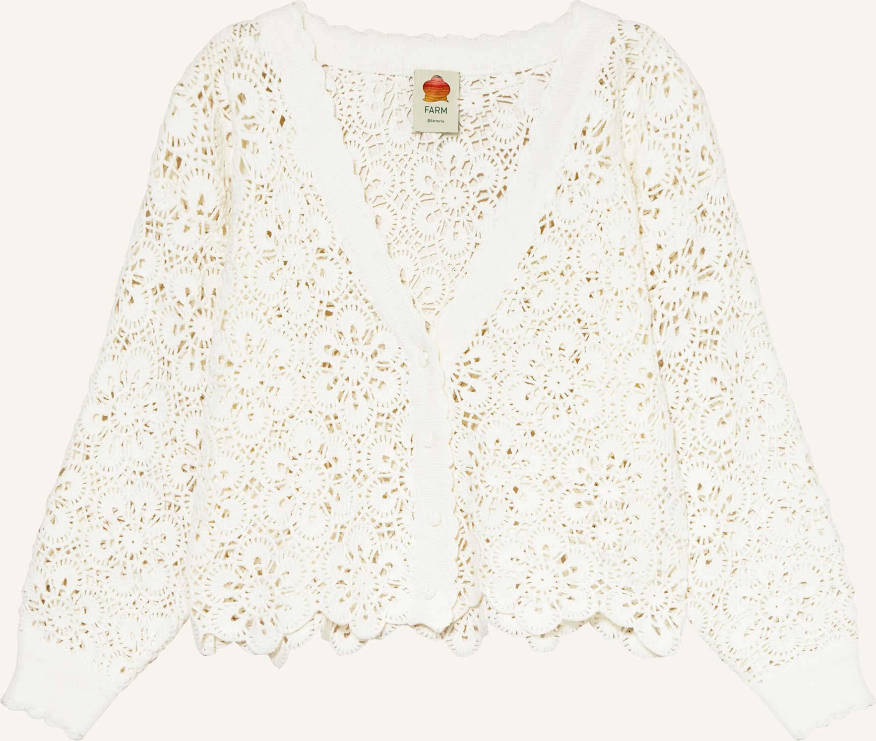 Farm Rio Häkeljacke weiss
