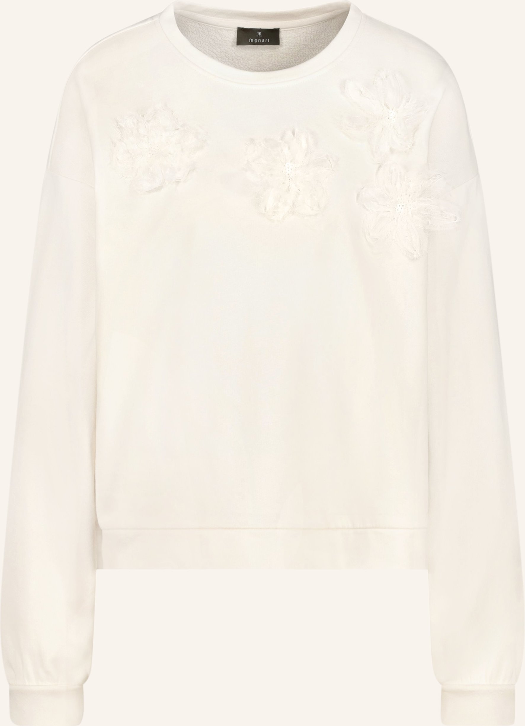 Monari Sweatshirt Mit Pailletten beige