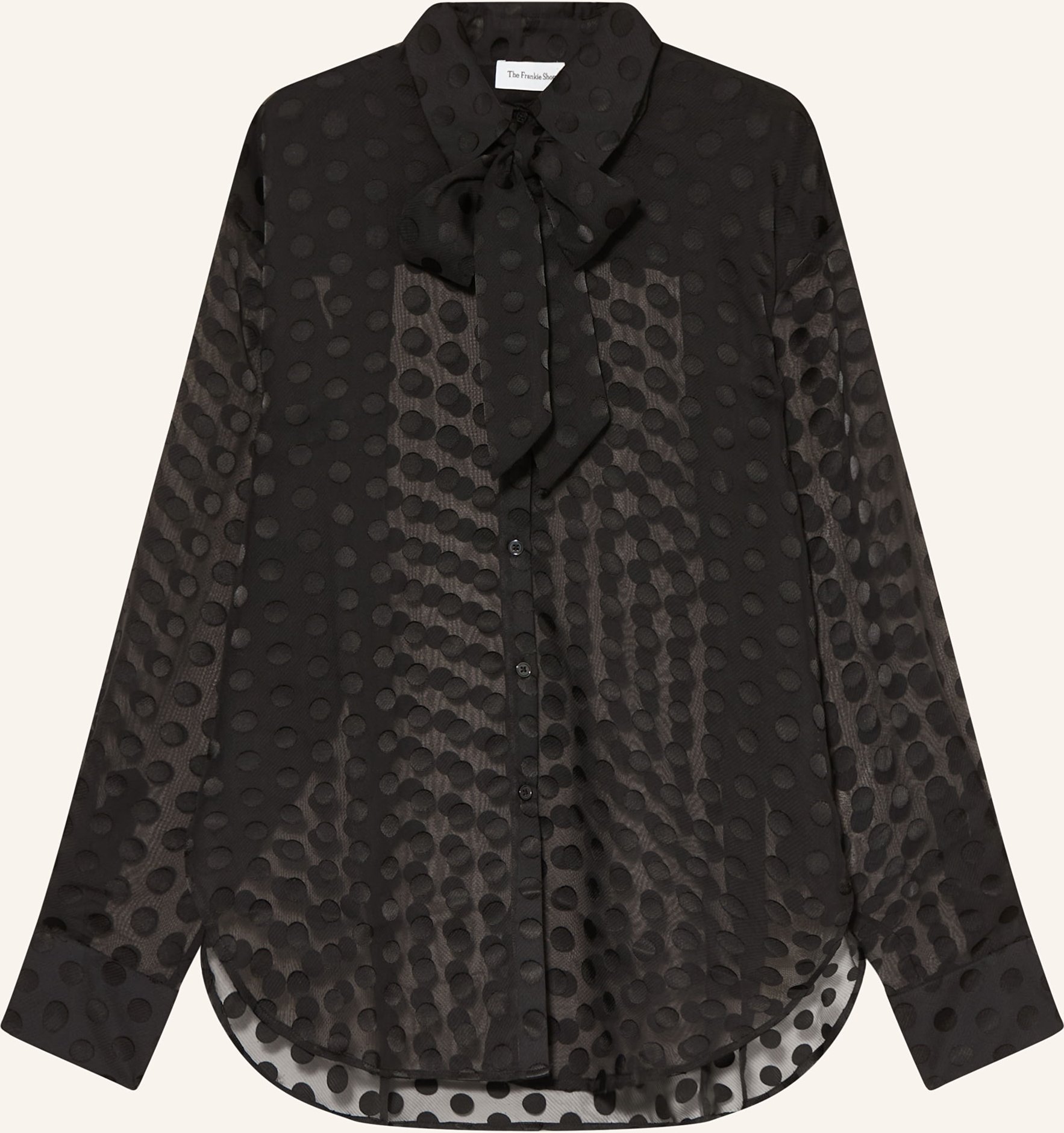 The Frankie Shop Schluppenbluse Peri Sheer schwarz